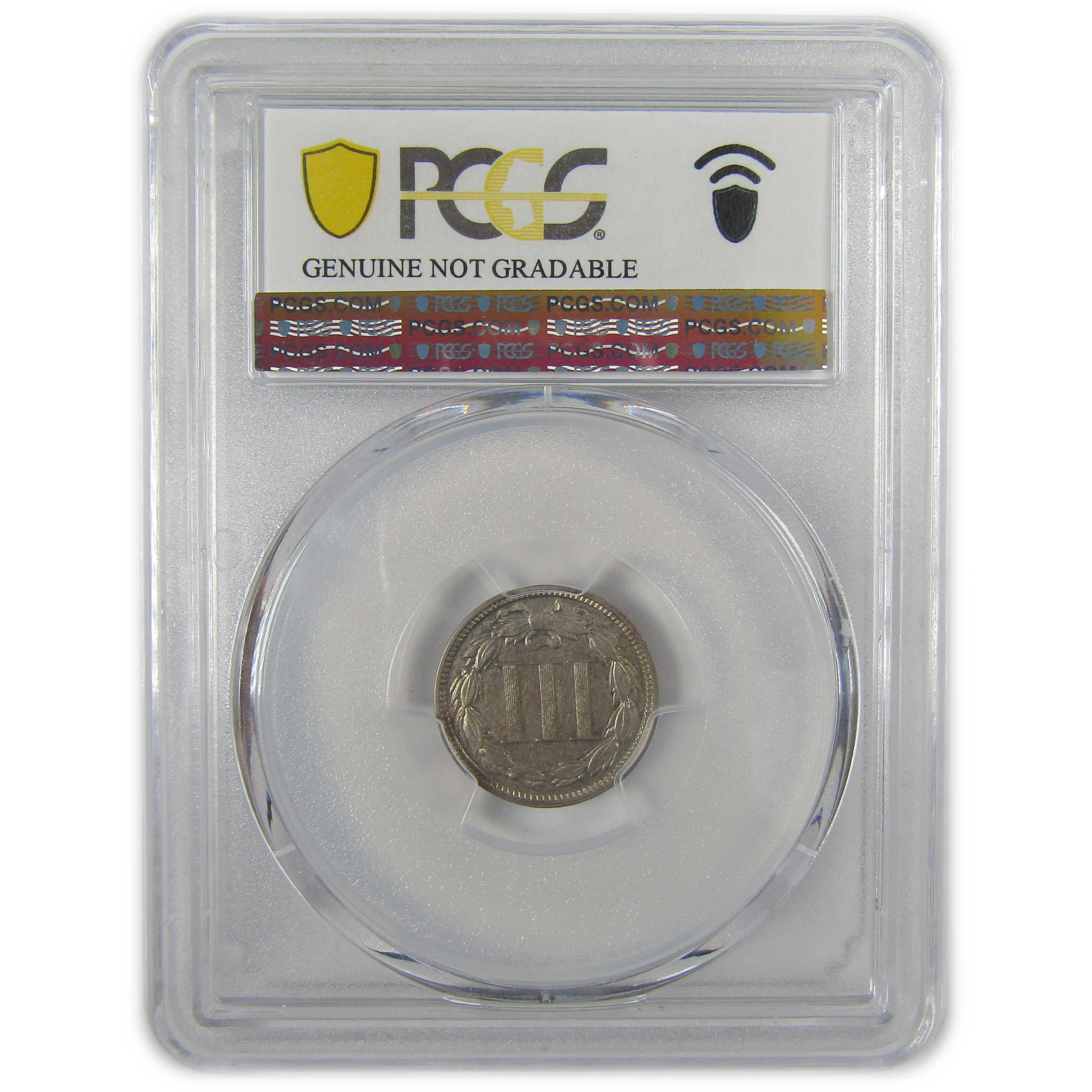 1876 Nickel Three Cent Piece AU Details PCGS 3c Coin SKU:I20019