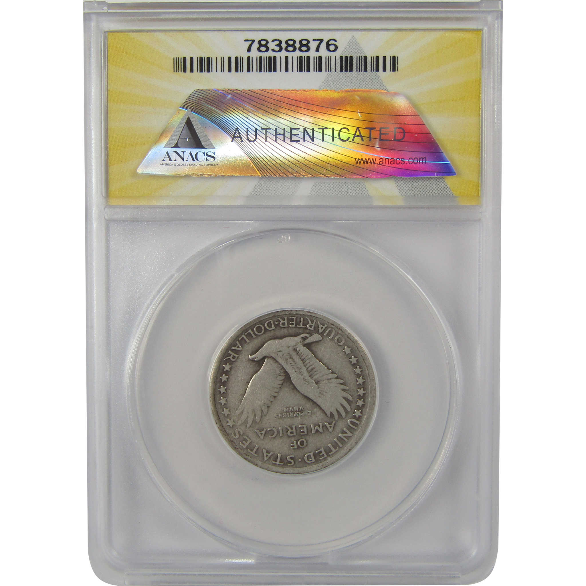 1917 Type 1 Standing Liberty Quarter VF 25 ANACS Silver SKU:I22198