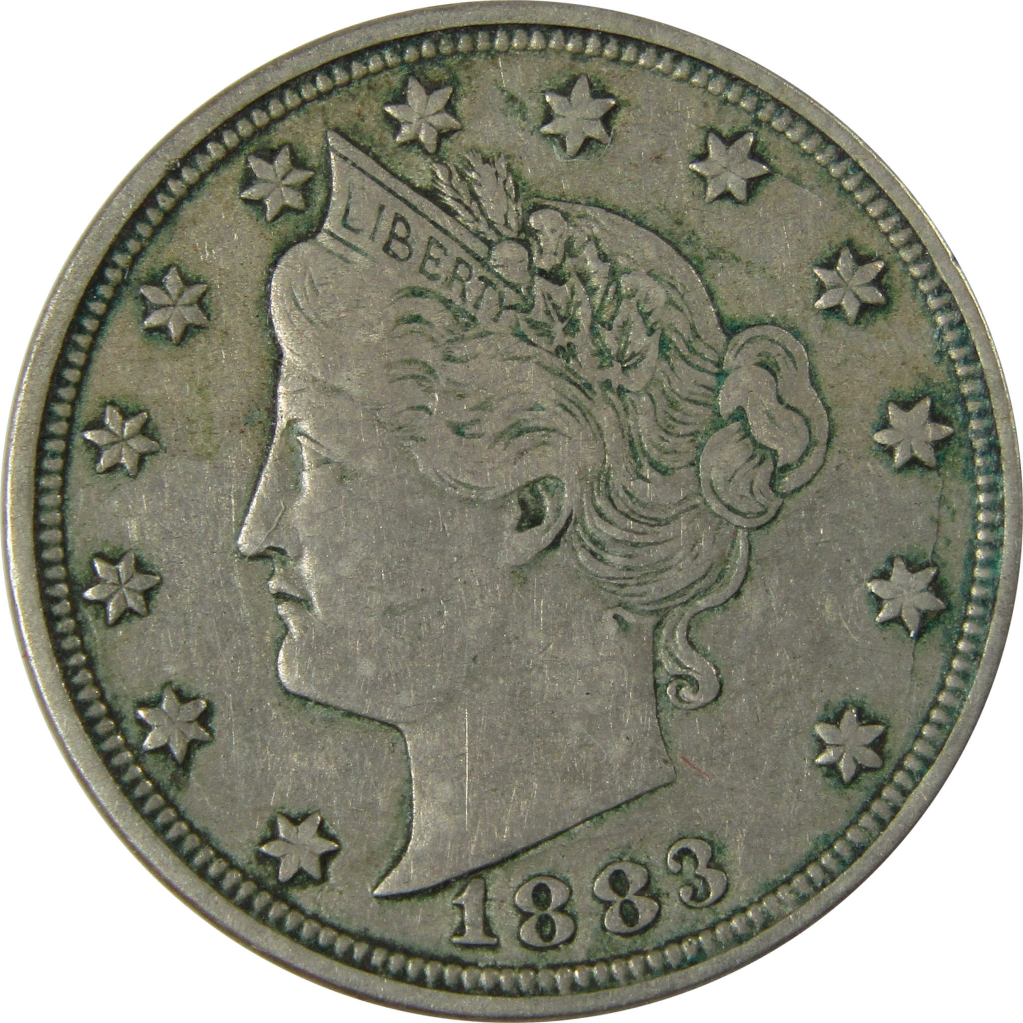 1883 No Cents Liberty Head V Nickel VF Very Fine 5c Coin SKU:I26525