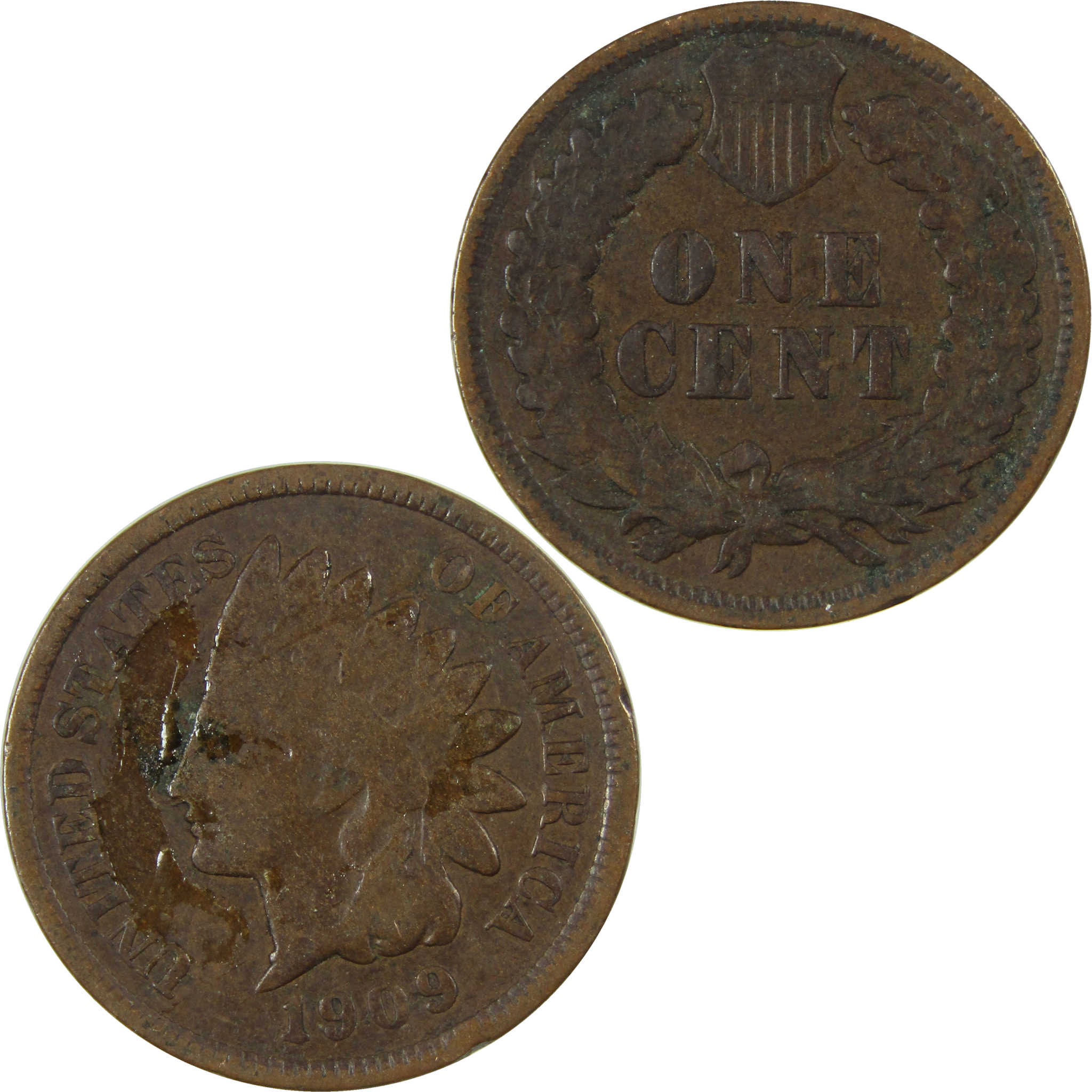 1909 Indian Head Cent G Good Penny 1c Coin SKU:I27045
