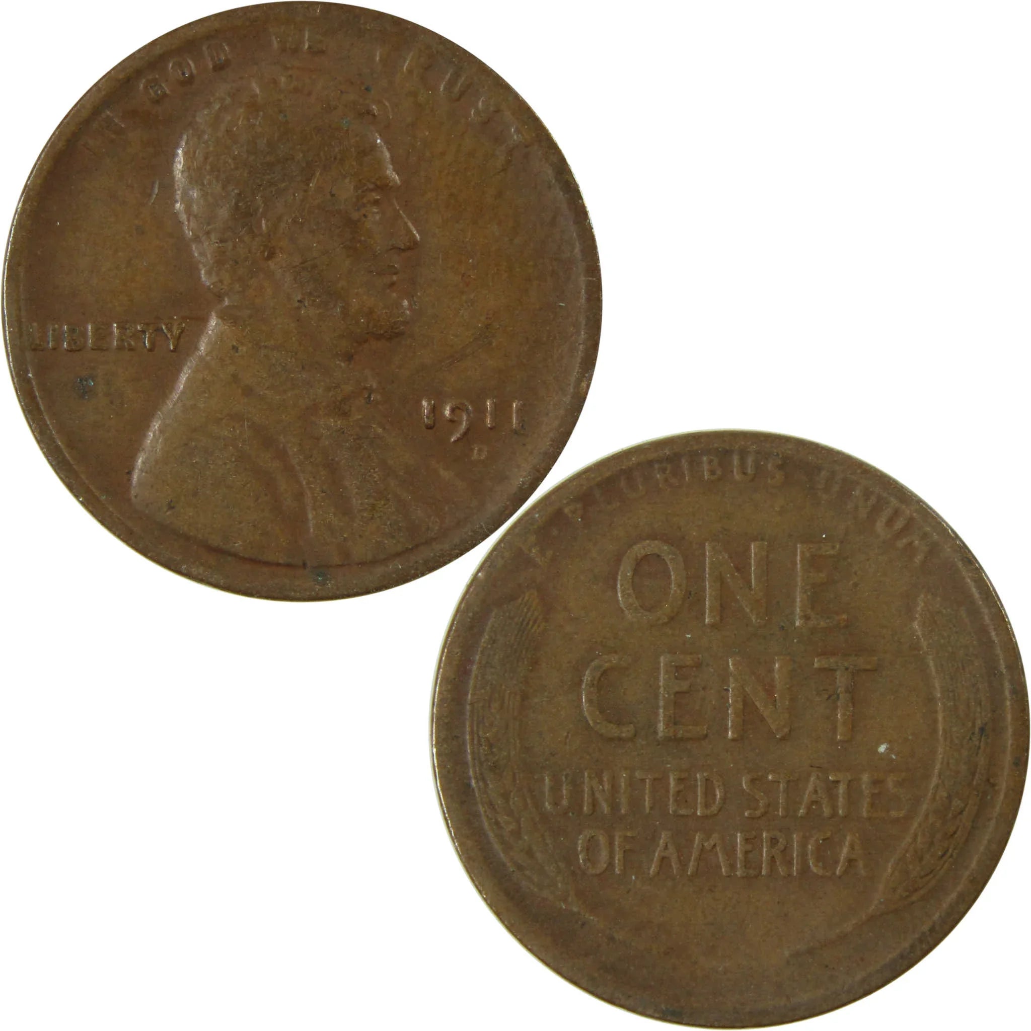 1911 D Lincoln Wheat Cent VF Very Fine Details Penny SKU:I26359
