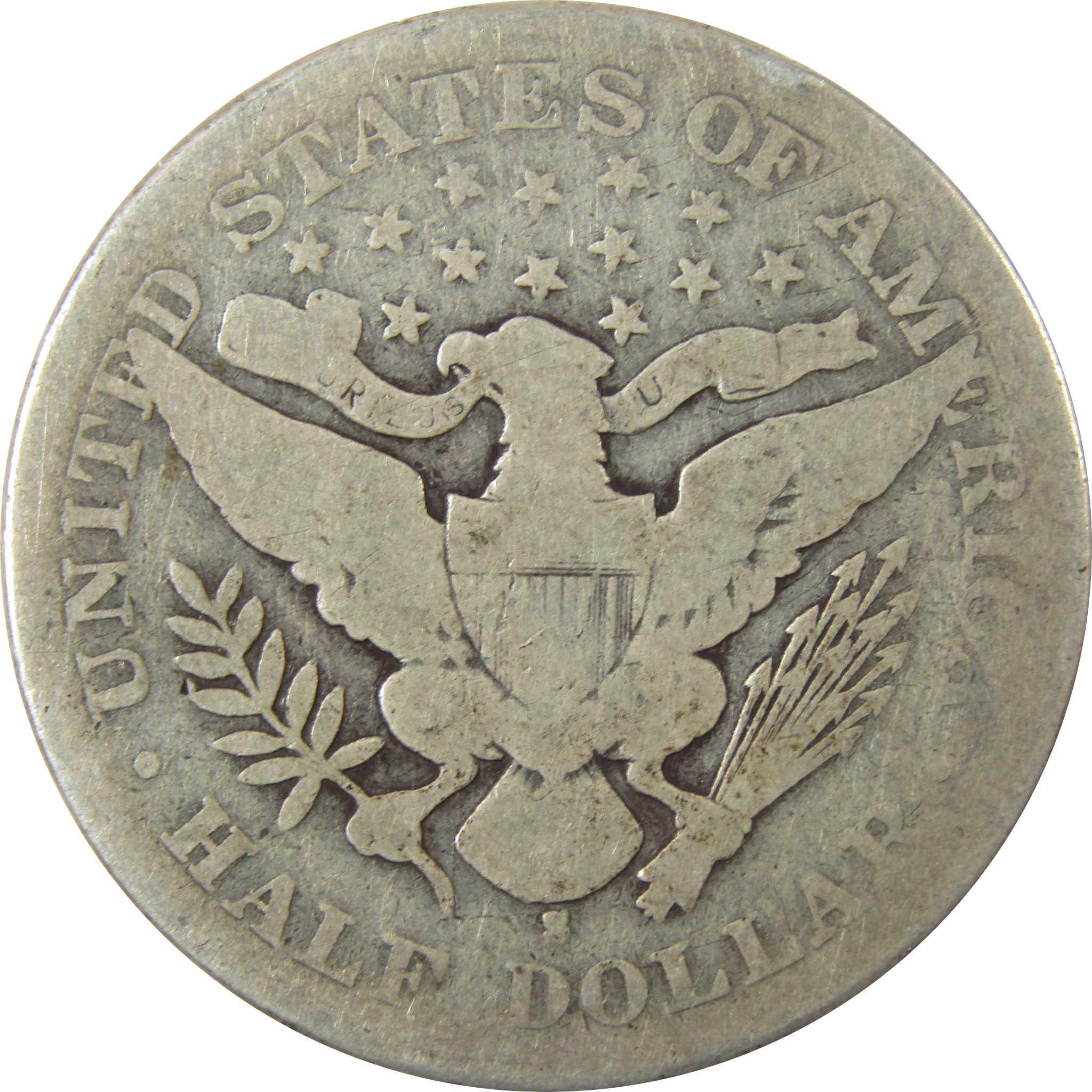 1897 S Barber Silver Half Dollar G Good 50c CoinSKU:CP1478