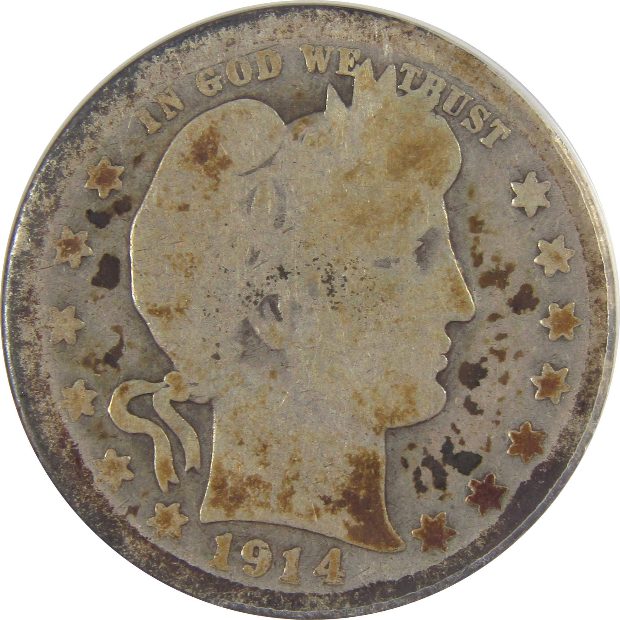 1914 S Barber Quarter AG 3 ANACS Silver 25c Coin SKU:I20225