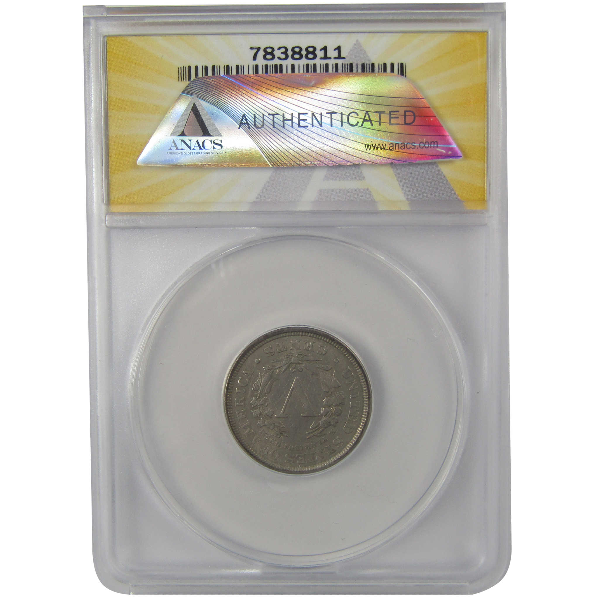 1891 Liberty Head V Nickel EF 45 Details ANACS 5c Coin SKU:I22313