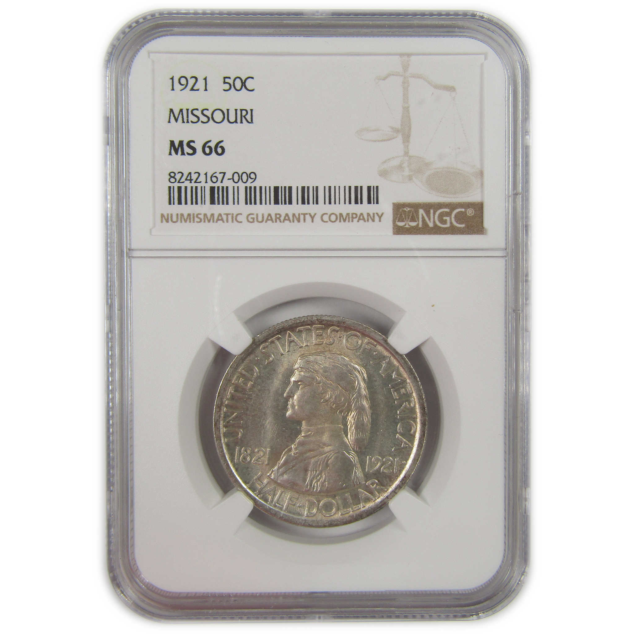 Missouri Commemorative Half Dollar 1921 MS 66 NGC Silver SKU:I20936