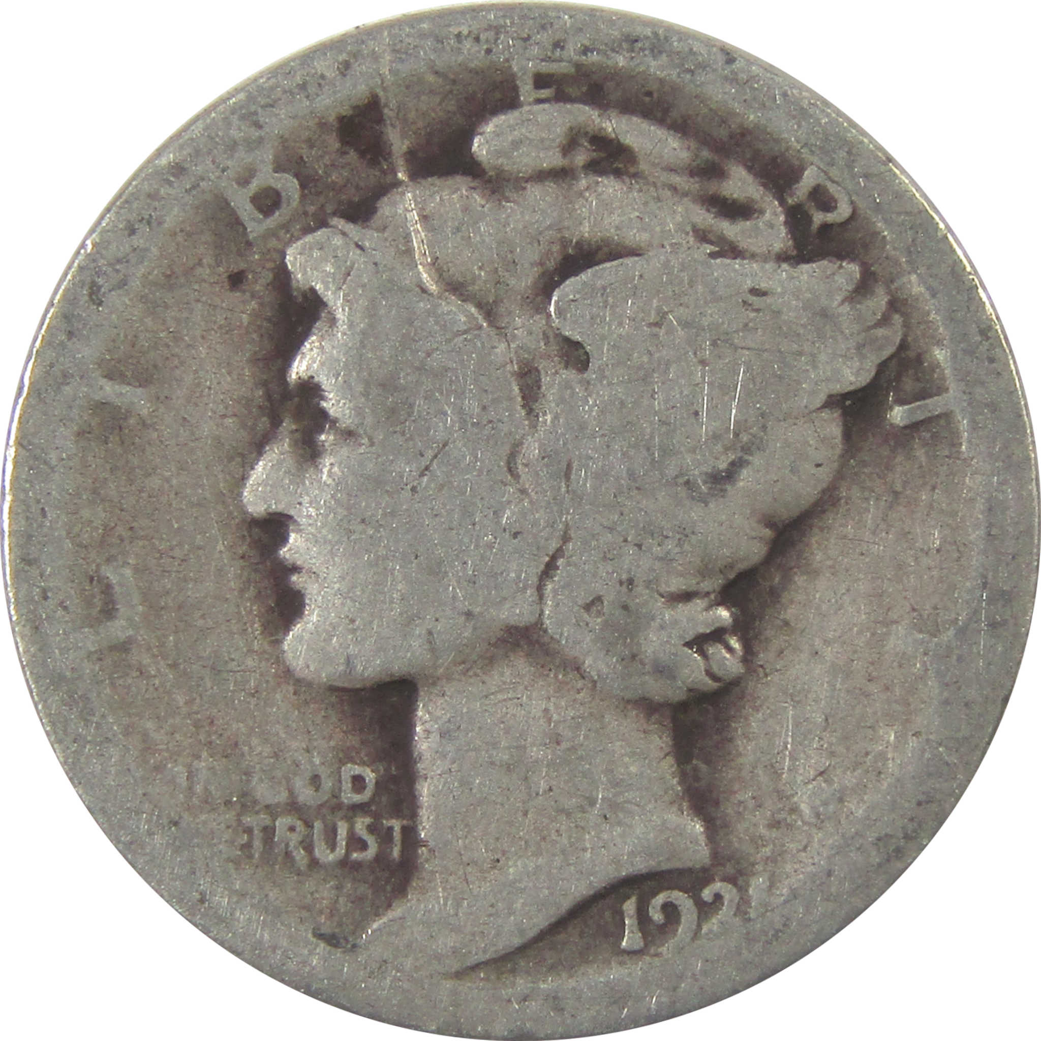 1921 Mercury Silver Dime AG About Good 10c Coin Collectible SKU:I23526