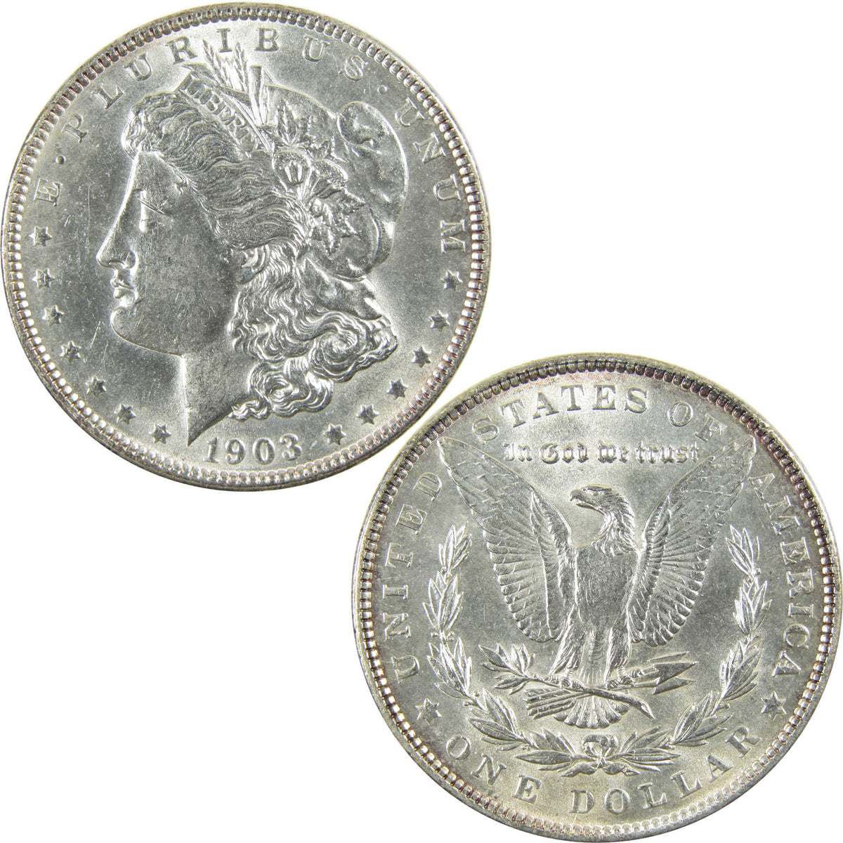 1903 Morgan Silver $1 AU About Uncirculated Details $1 Coin SKU:CP1694
