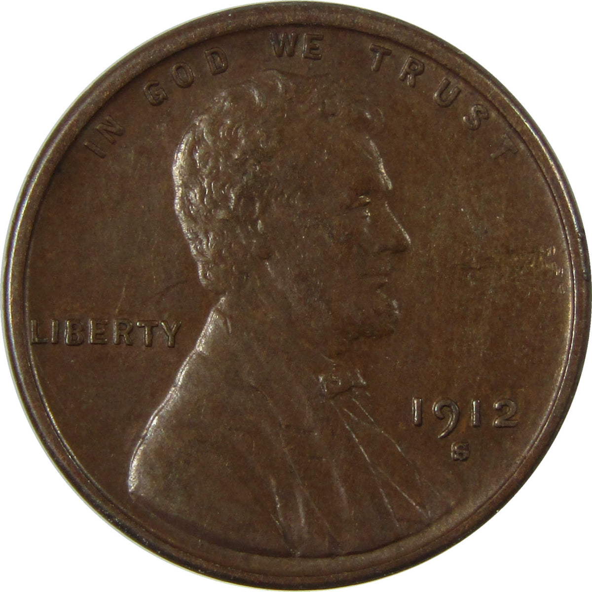 1912 S Lincoln Wheat Cent AU About Uncirculated Details SKU:I28247