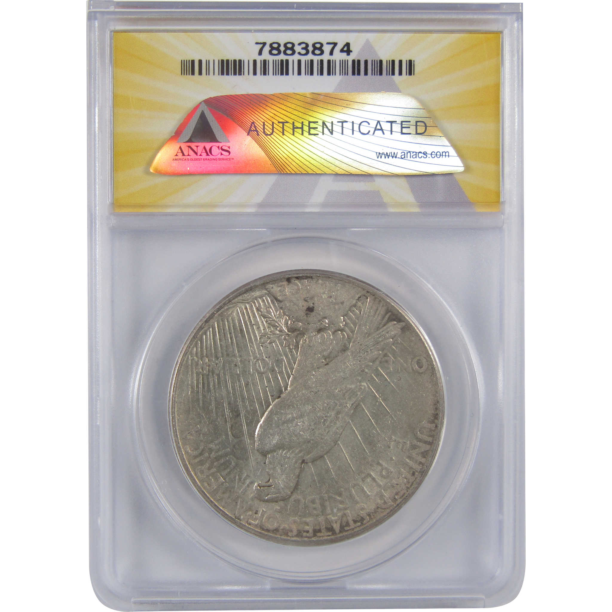 1926 Peace Dollar AU 58 ANACS Silver $1 Coin SKU:I18545