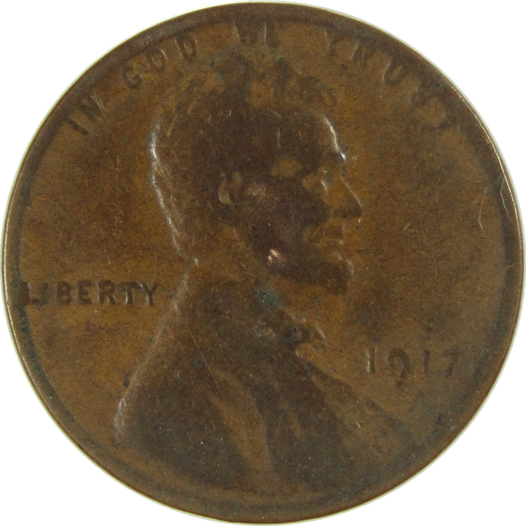 1917 Lincoln Wheat Cent VG Very Good Penny 1c Coin SKU:I26837