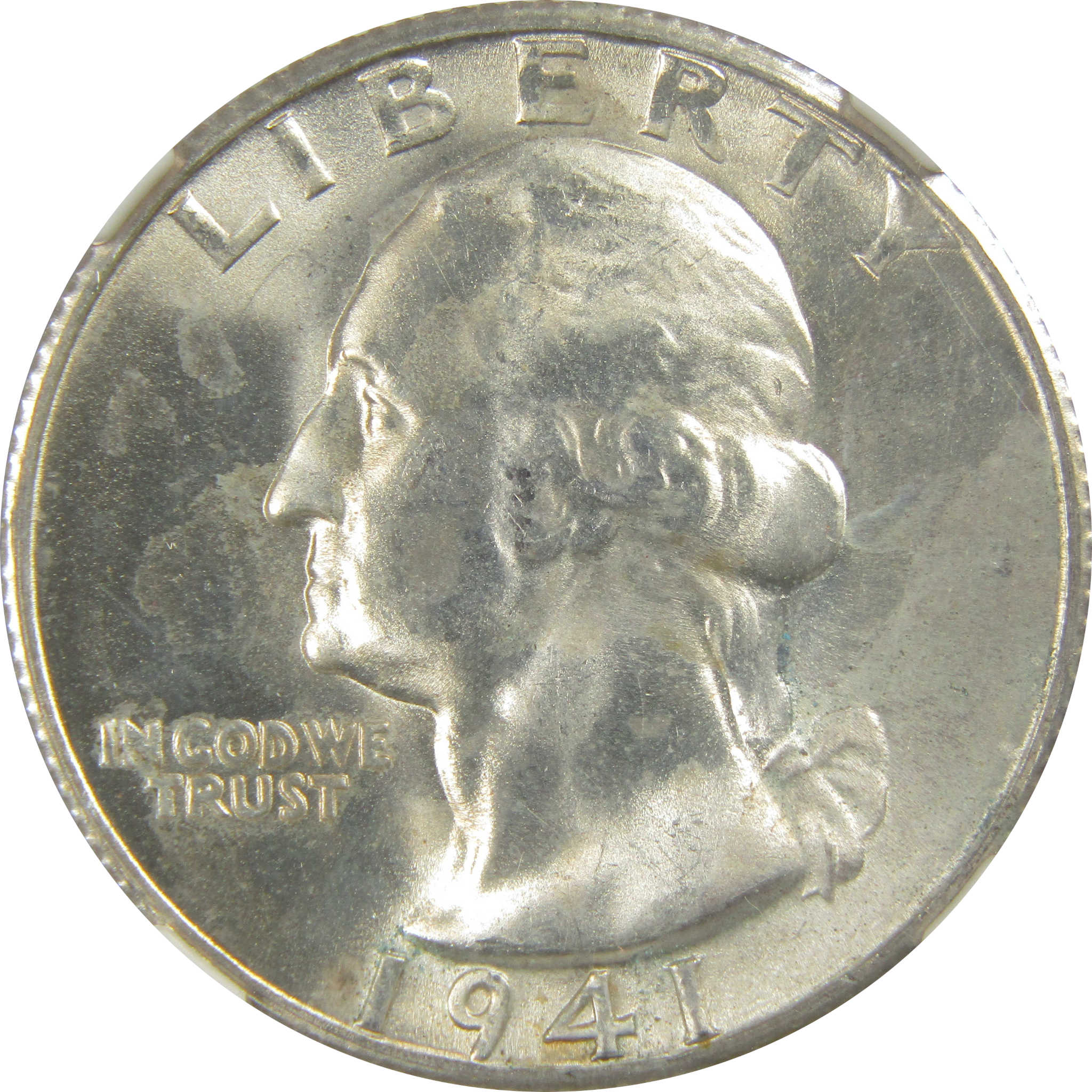 1941 S Washington Quarter MS 64 NGC Silver Bag Fragment SKU:I20607