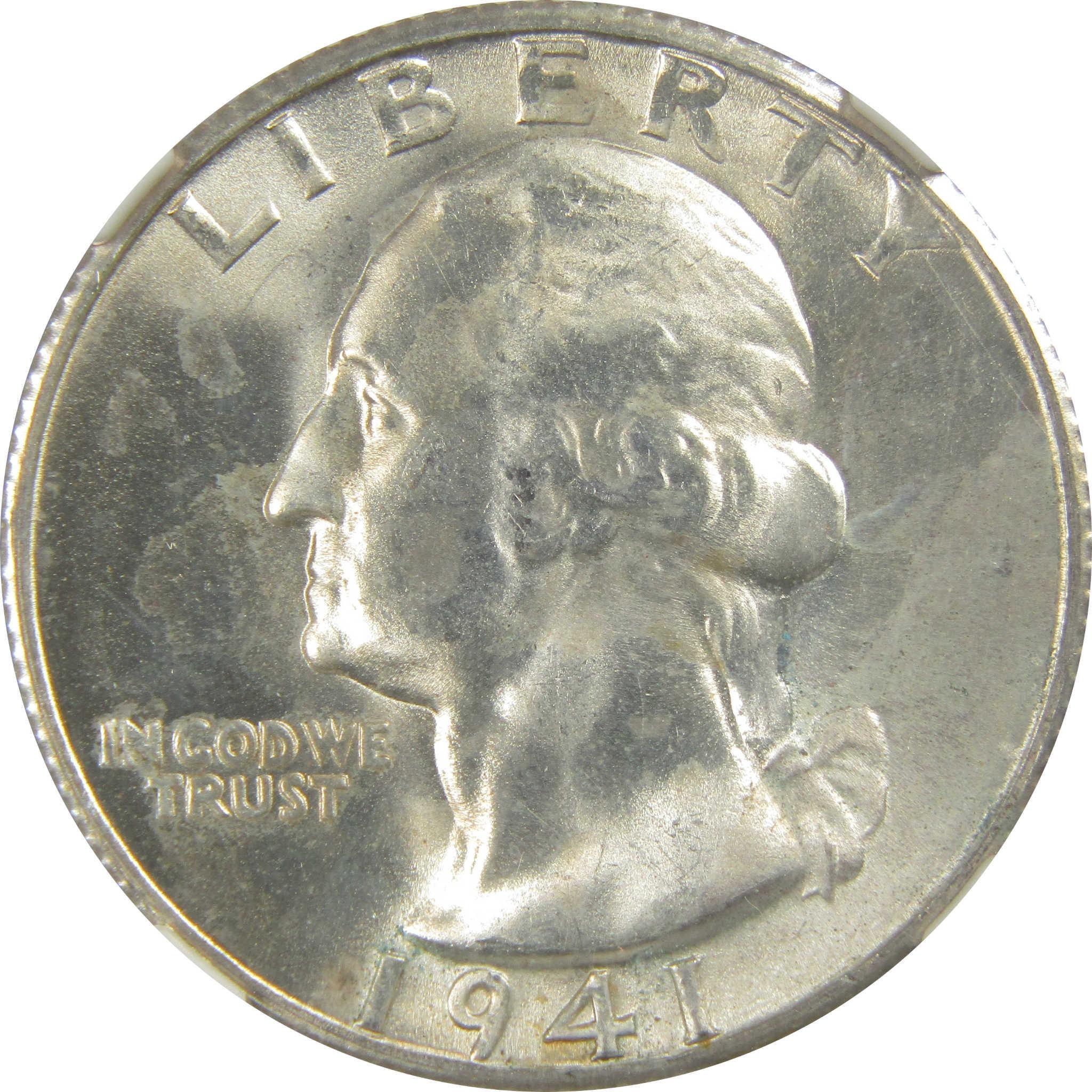 1941 S Washington Quarter MS 64 NGC Silver Bag Fragment SKU:I20607