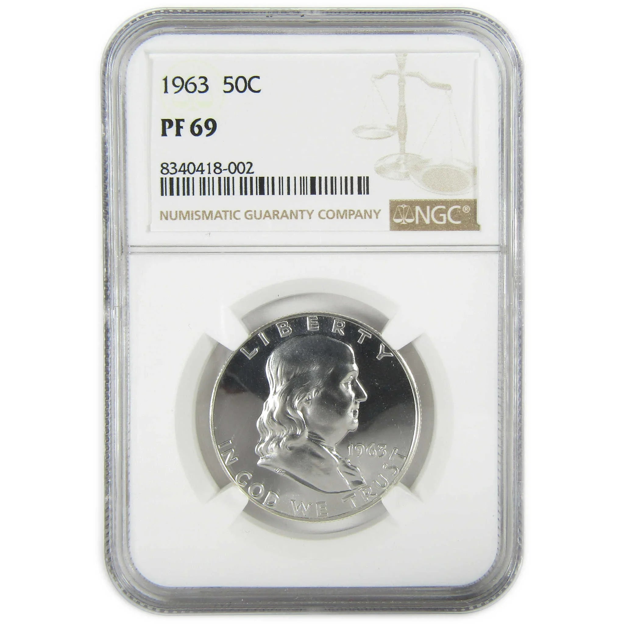 1963 Franklin Silver Half Dollar PF 69 NGC Proof 50c Coin SKU:I27439