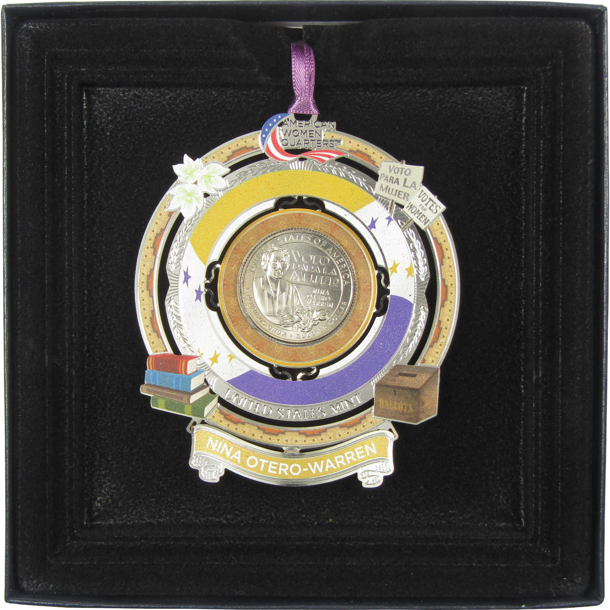 2022 Nina Otero-Warren American Women Quarter Ornament OGP COA