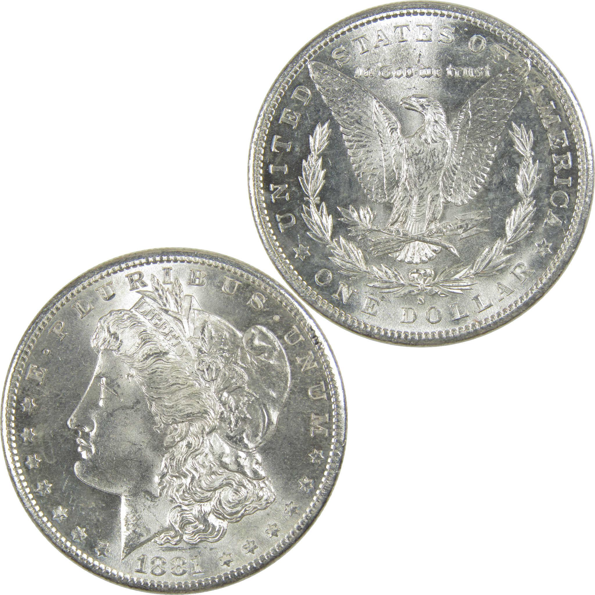 1881 S Morgan Dollar BU Gem Uncirculated Silver $1 Coin - Morgan coin - Morgan silver dollar - Morgan silver dollar for sale - Profile Coins & Collectibles