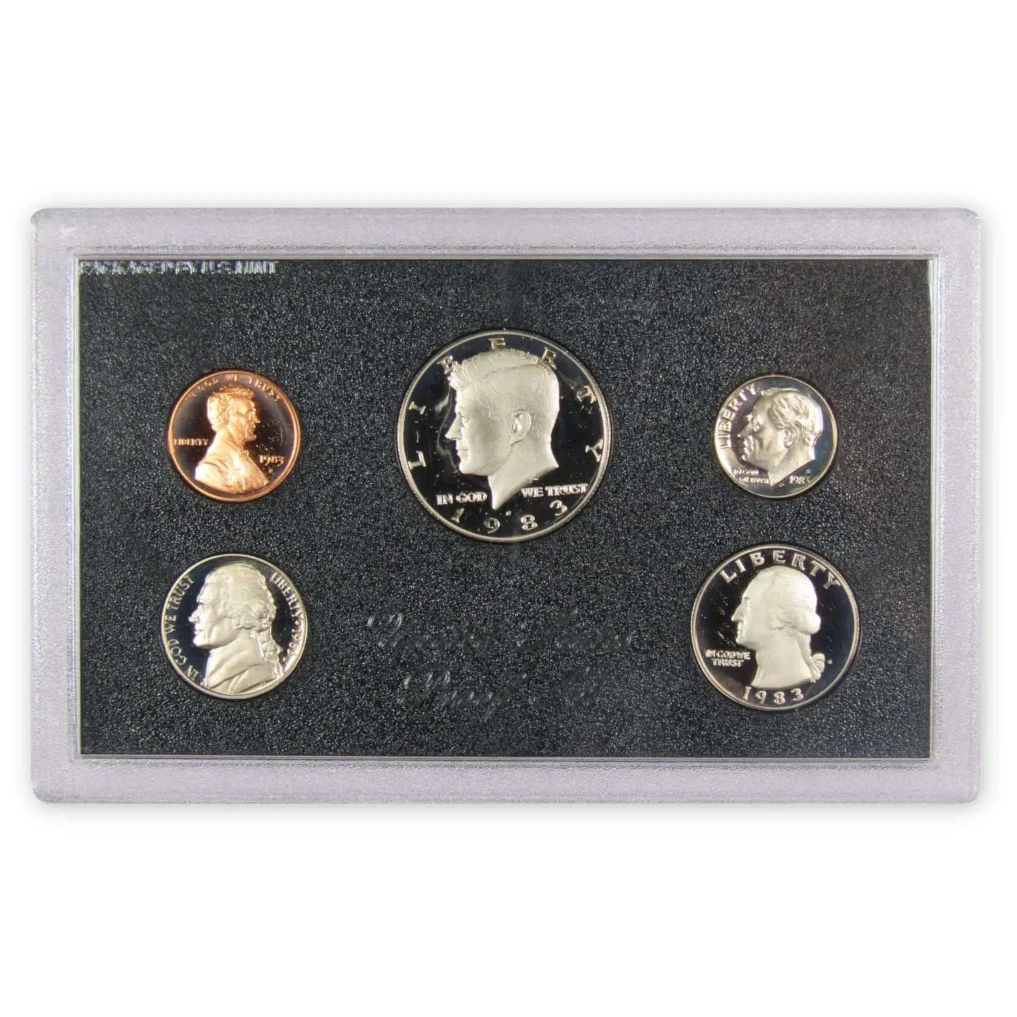 1983 U.S. proof coin set in protective case, collectible coins for collectors