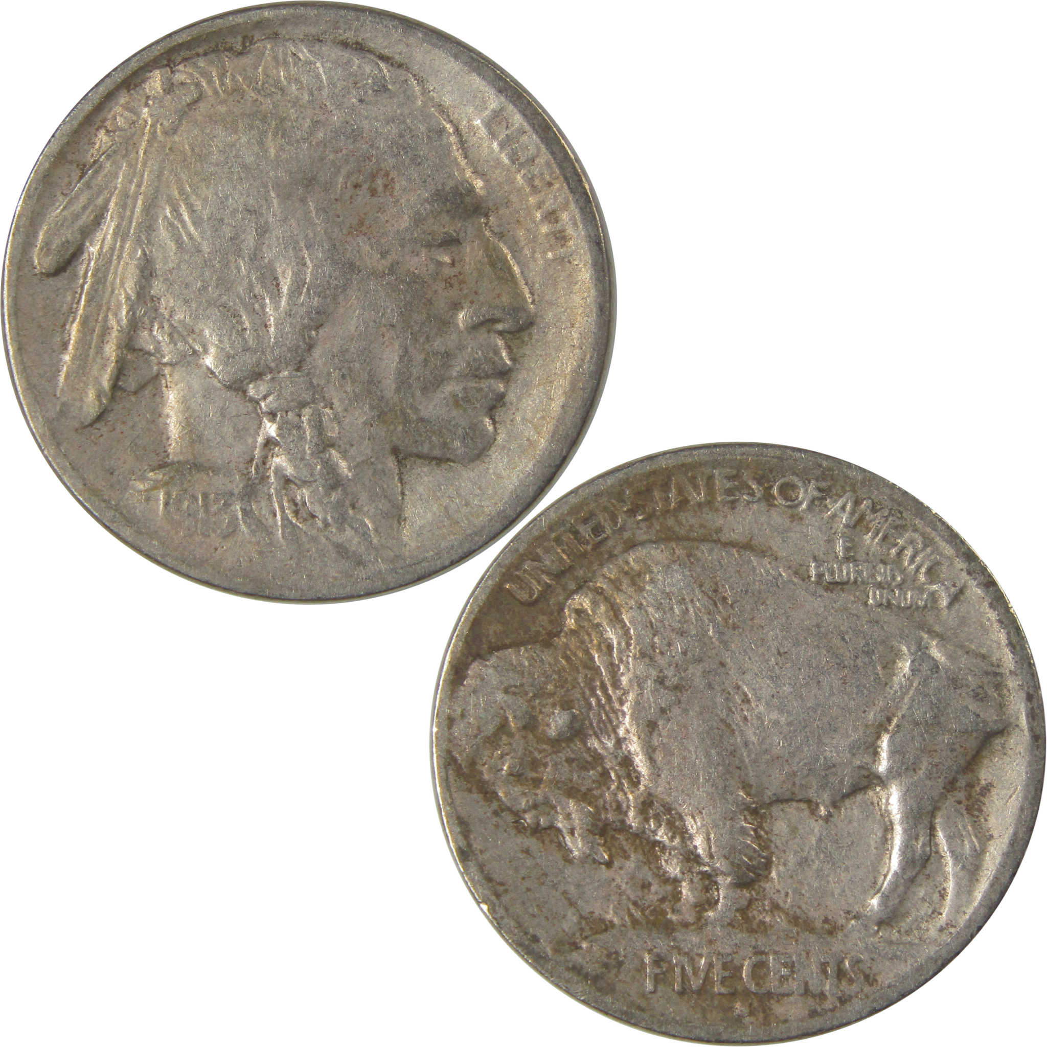 1913 S Type 1 Indian Head Buffalo Nickel F Fine Details SKU:I22900