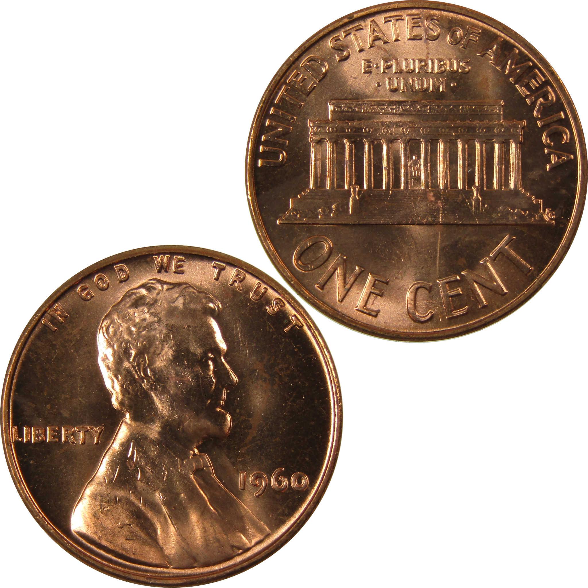 1960 Small Date Lincoln Memorial 1c Uncirculated Mint State SKU:I26584