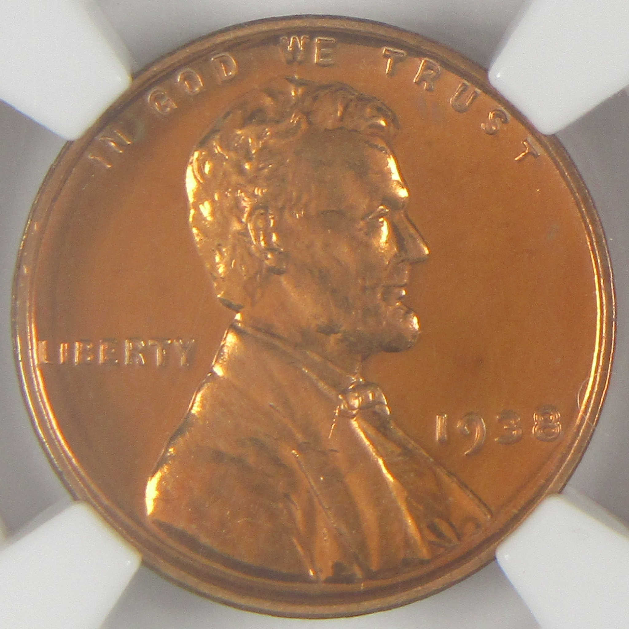 1938 Lincoln Wheat Cent PF 65 RD NGC Penny Proof 1c Coin