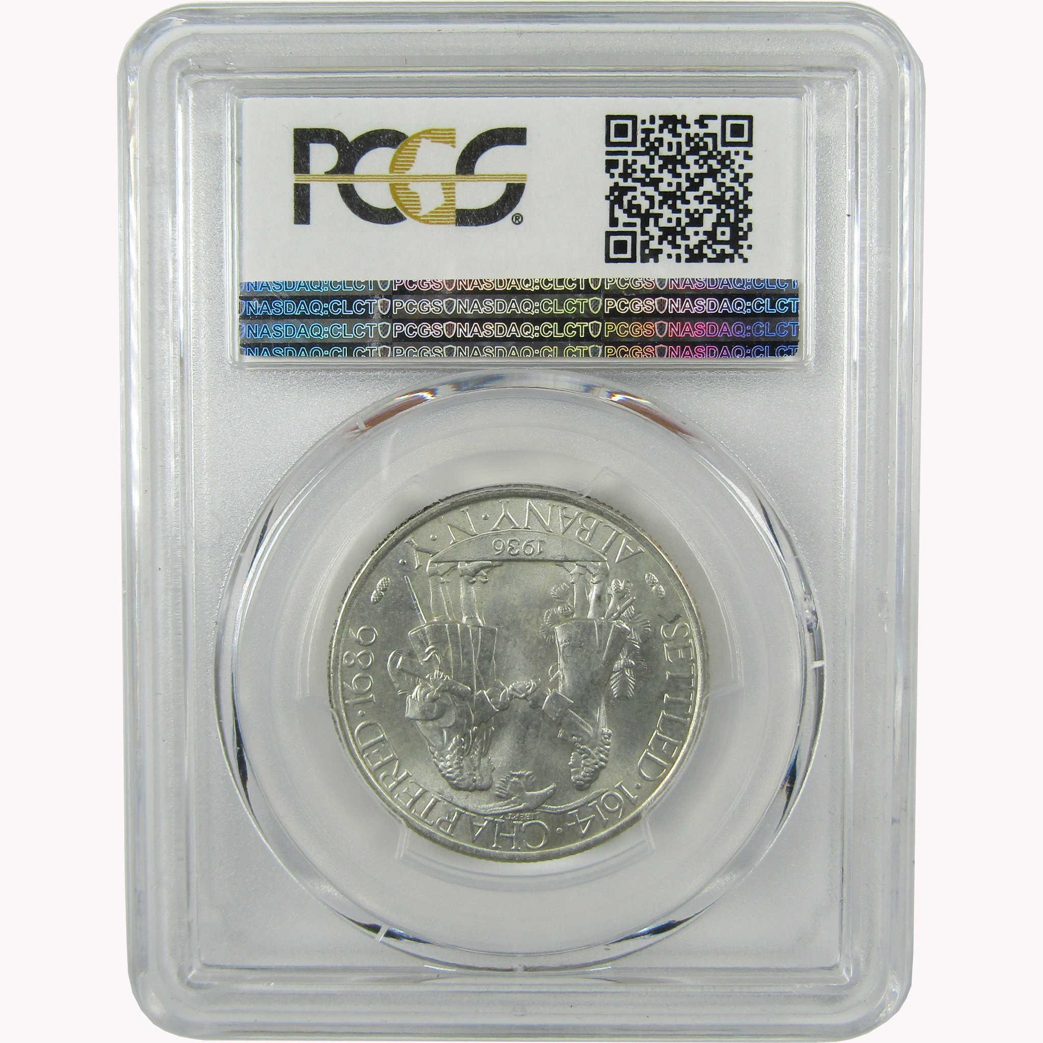 1936 Albany New York Commemorative Silver Half Dollar MS 66 PCGS