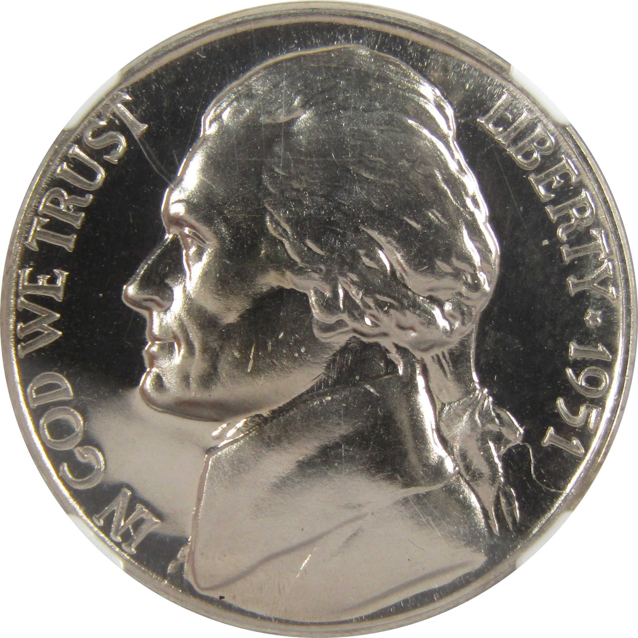 1951 Jefferson Nickel PF 68 NGC Proof 5c Coin Collectible SKU:I27337