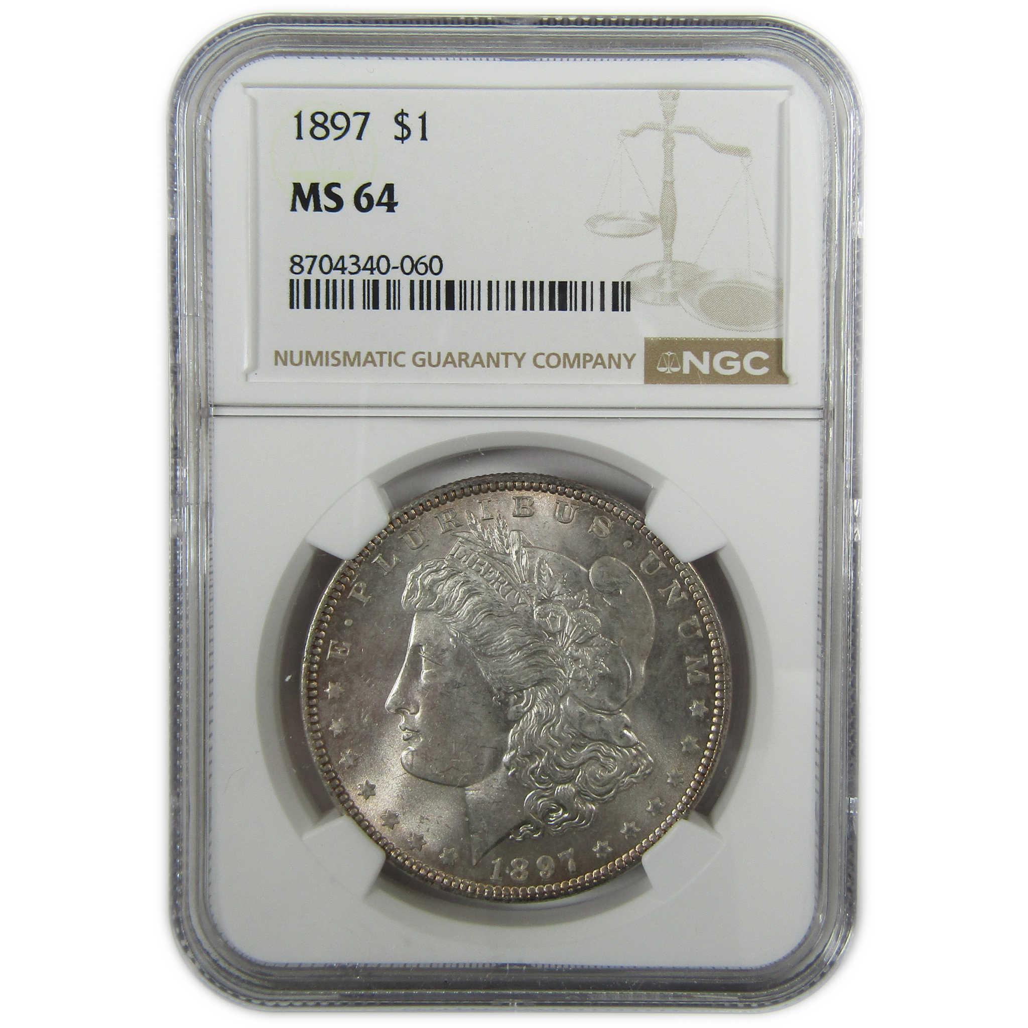 1897 Morgan Silver Dollar MS 64 NGC Uncirculated $1 Coin SKU:I27529 - Morgan coin - Morgan silver dollar - Morgan silver dollar for sale - Profile Coins & Collectibles
