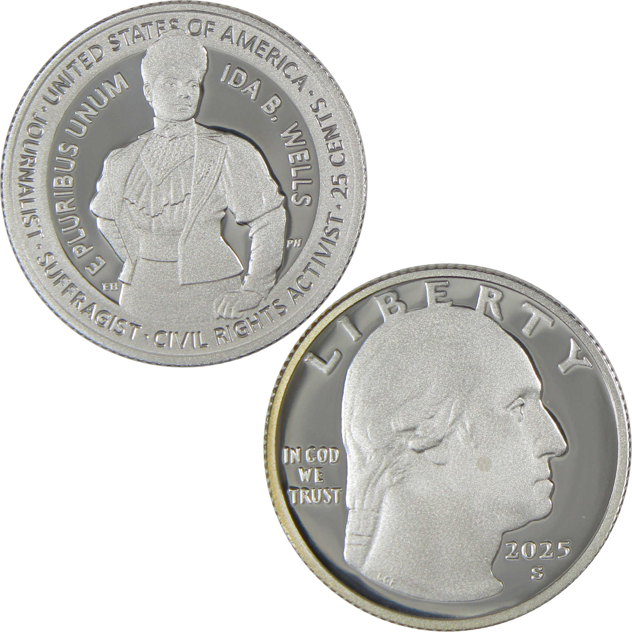 2025 S Ida B. Wells American Women Quarter .999 Silver Proof 25c Coin