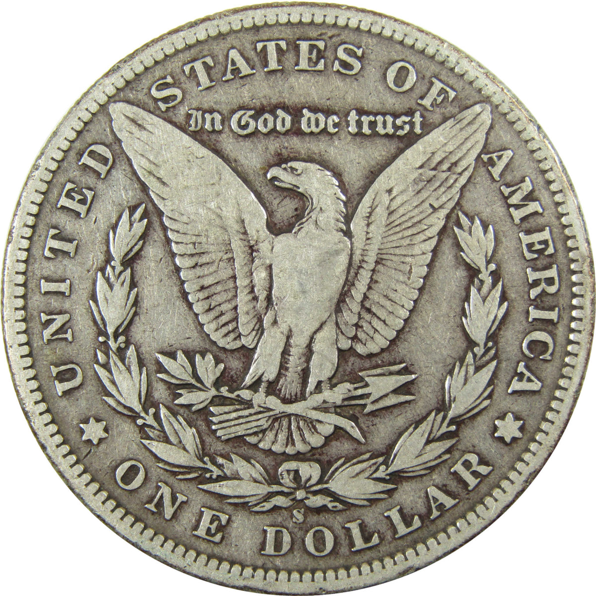 1892 S Morgan Silver Dollar F Fine $1 Coin Collectible SKU:CP1705 - Morgan coin - Morgan silver dollar - Morgan silver dollar for sale - Profile Coins & Collectibles