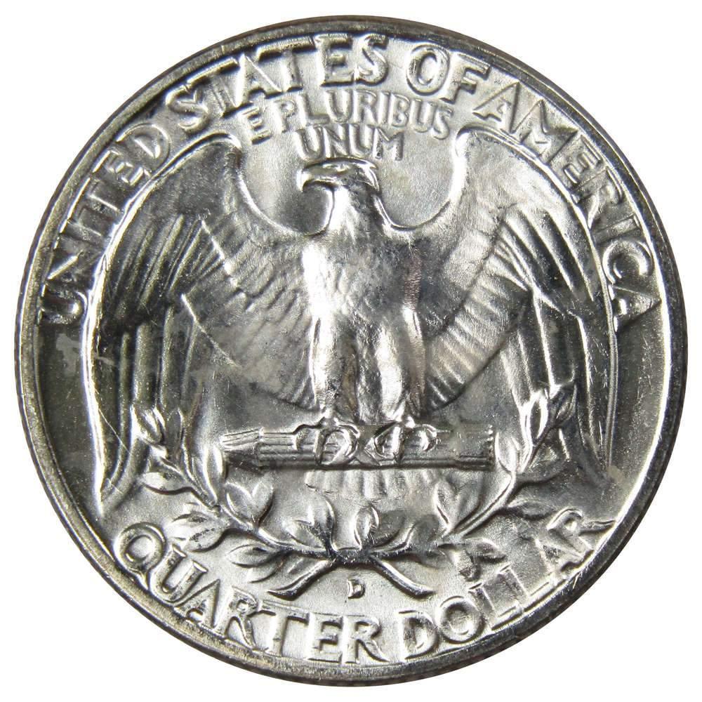 1957 D Washington Quarter Uncirculated Silver 25c Coin