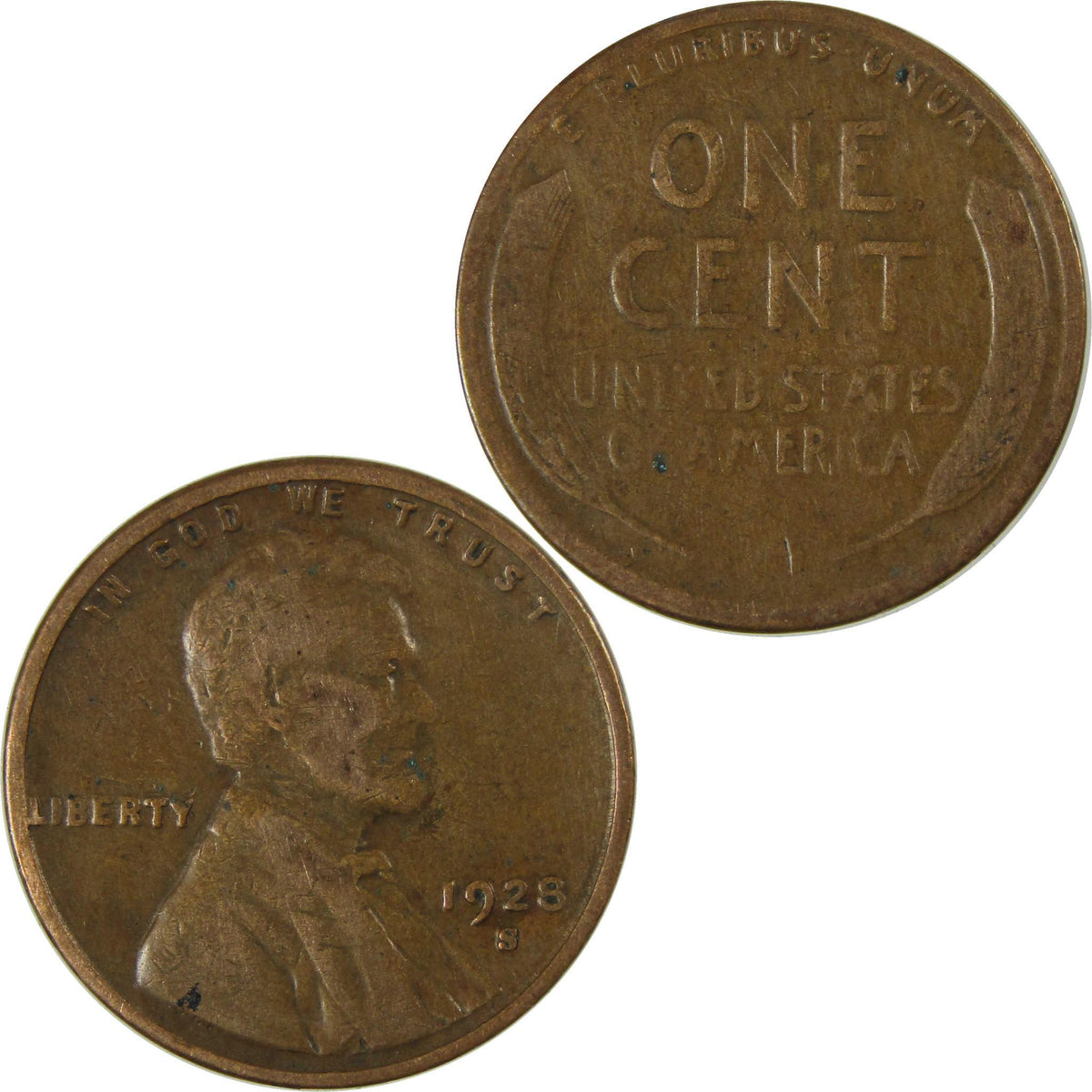 1928 S Lincoln Wheat Cent G Good Penny 1c Coin Collectible SKU:I26681