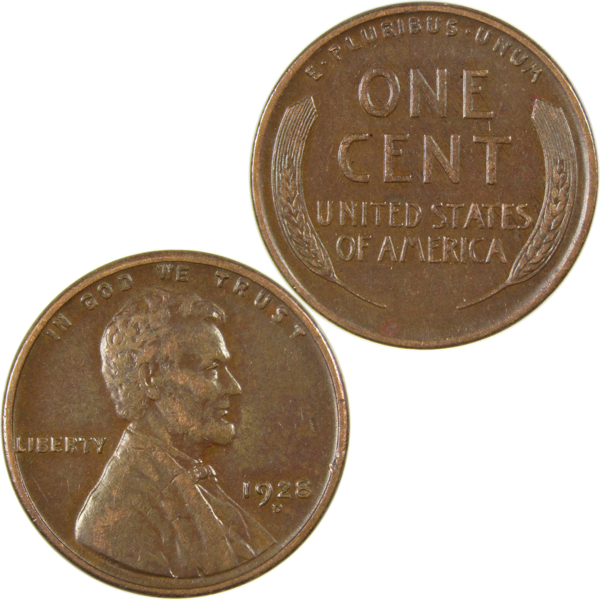 1928 D Lincoln Wheat Cent VF Very Fine Penny 1c Coin SKU:I27610