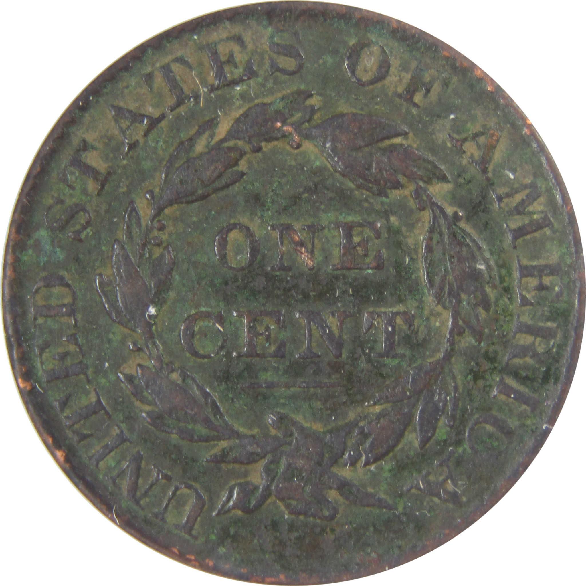 1827 Coronet Head Copper Large Cent EF 40 Details ANACS SKU:I25524