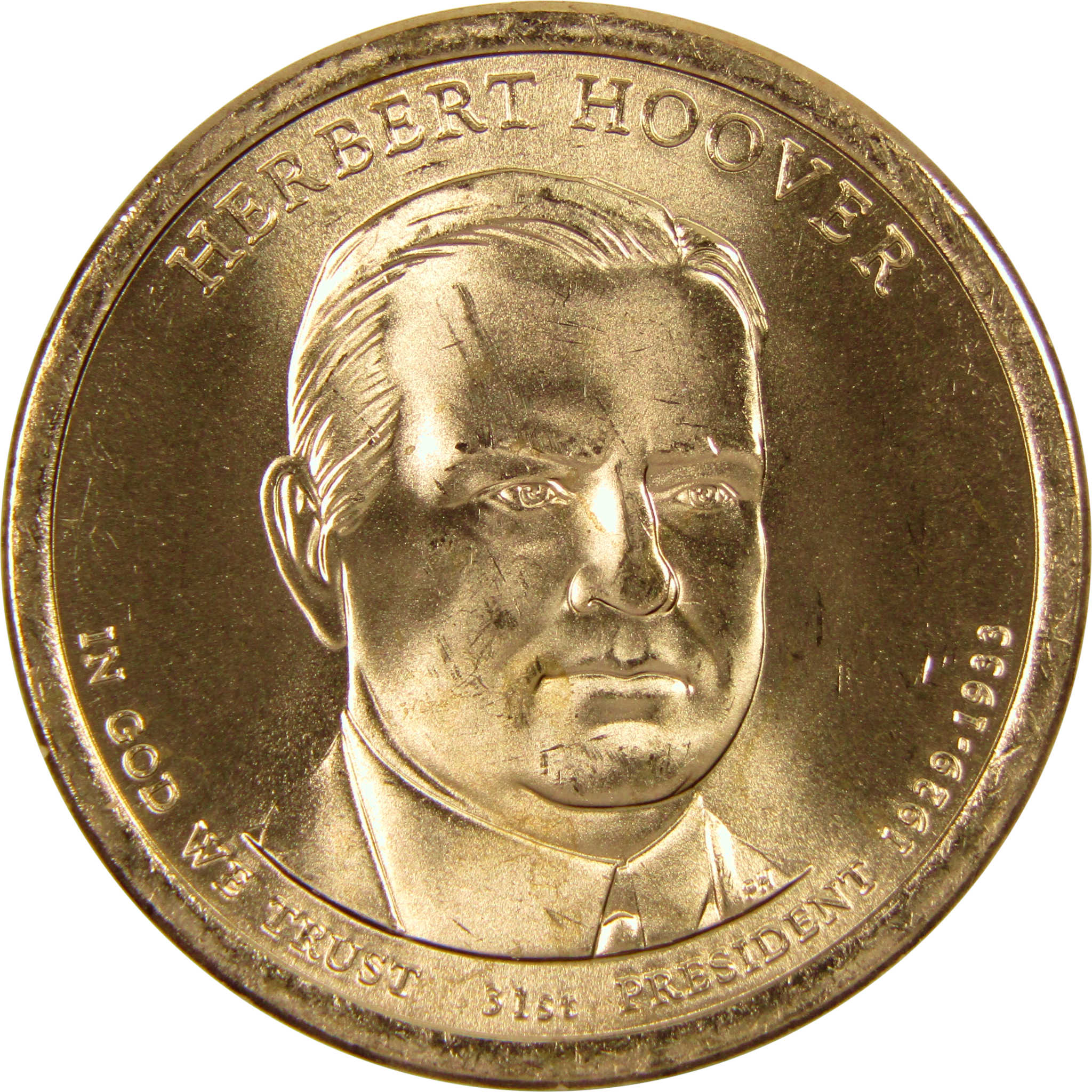 2014 D Herbert Hoover Presidential Dollar BU Uncirculated $1 Coin