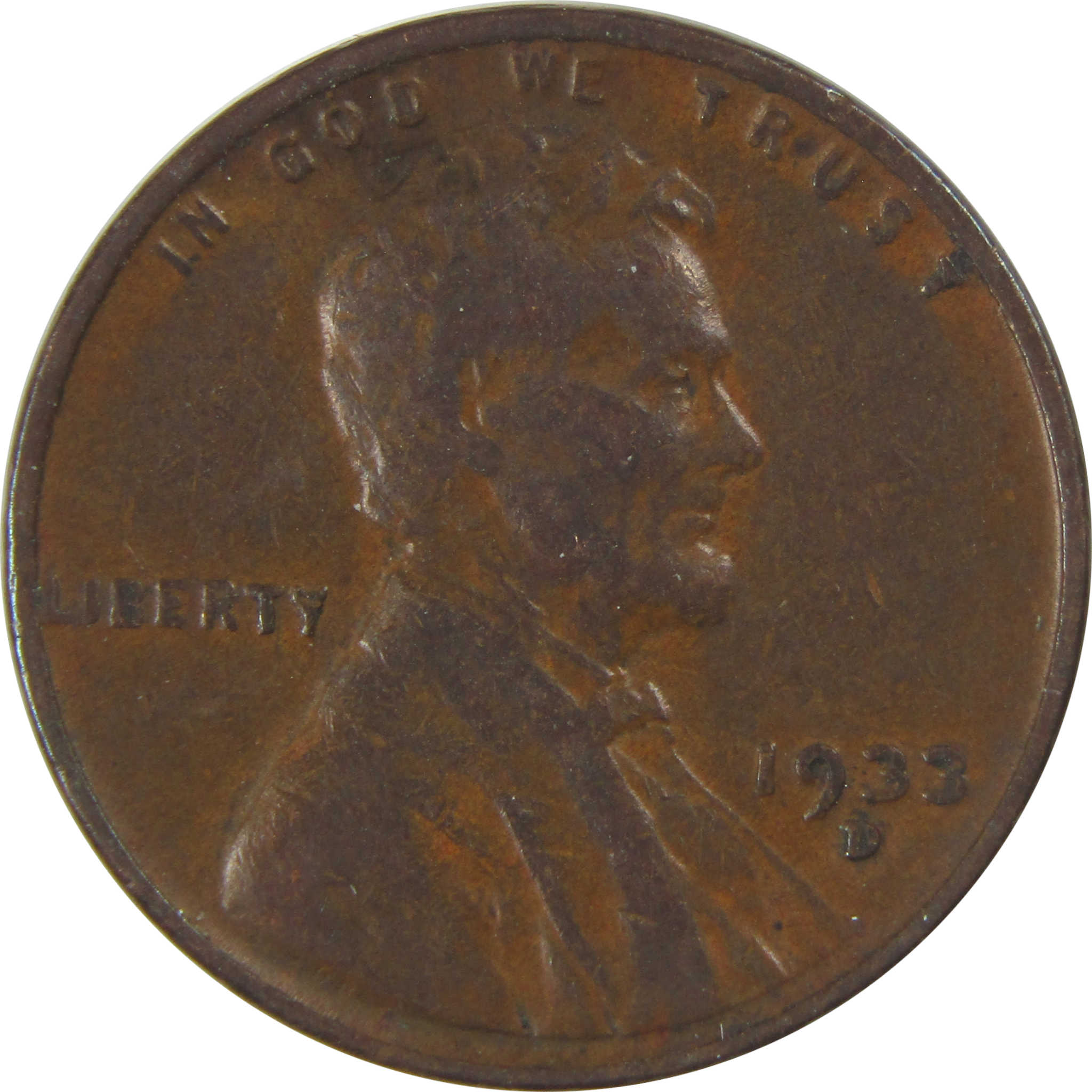 1933 D Lincoln Wheat Cent VF Very Fine Penny 1c Coin SKU:I23772