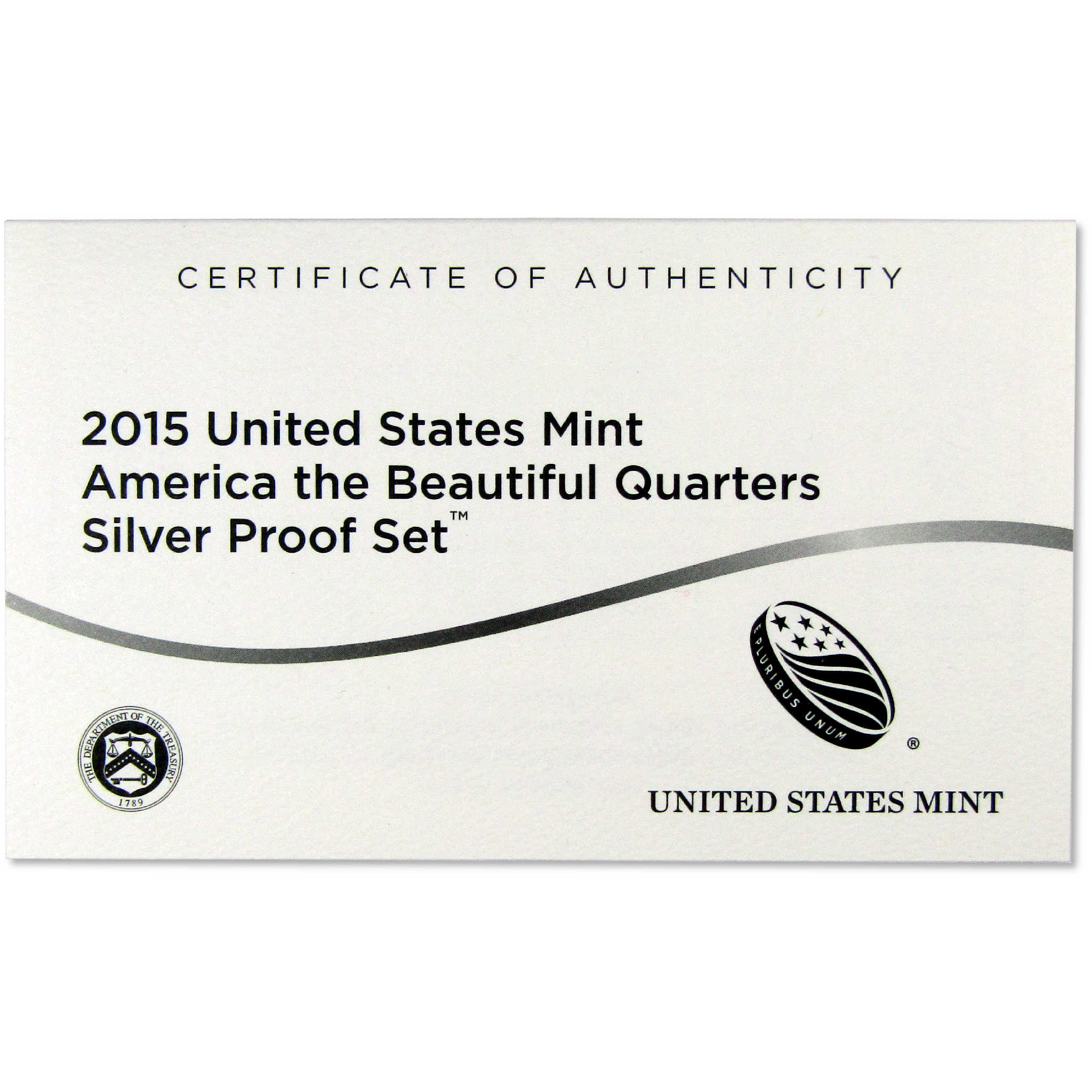 2015 America the Beautiful Quarter Silver Proof Set U.S. Mint OGP COA