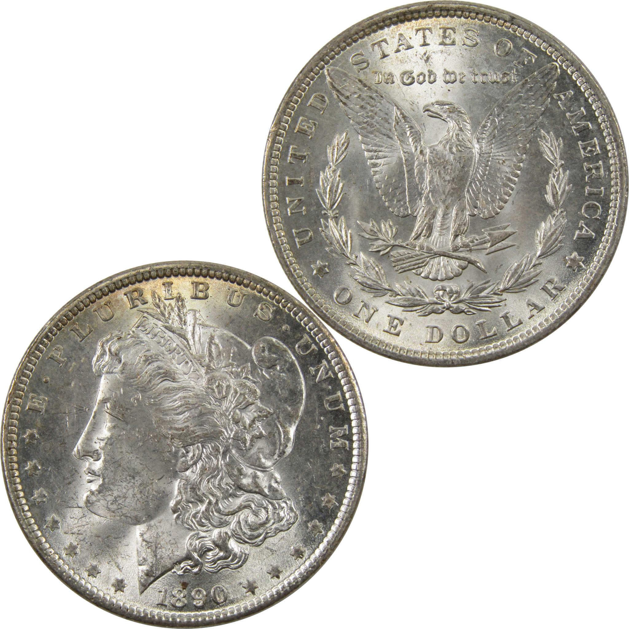 1890 Morgan Dollar BU Uncirculated 90% Silver $1 Coin SKU:I9876 - Morgan coin - Morgan silver dollar - Morgan silver dollar for sale - Profile Coins & Collectibles