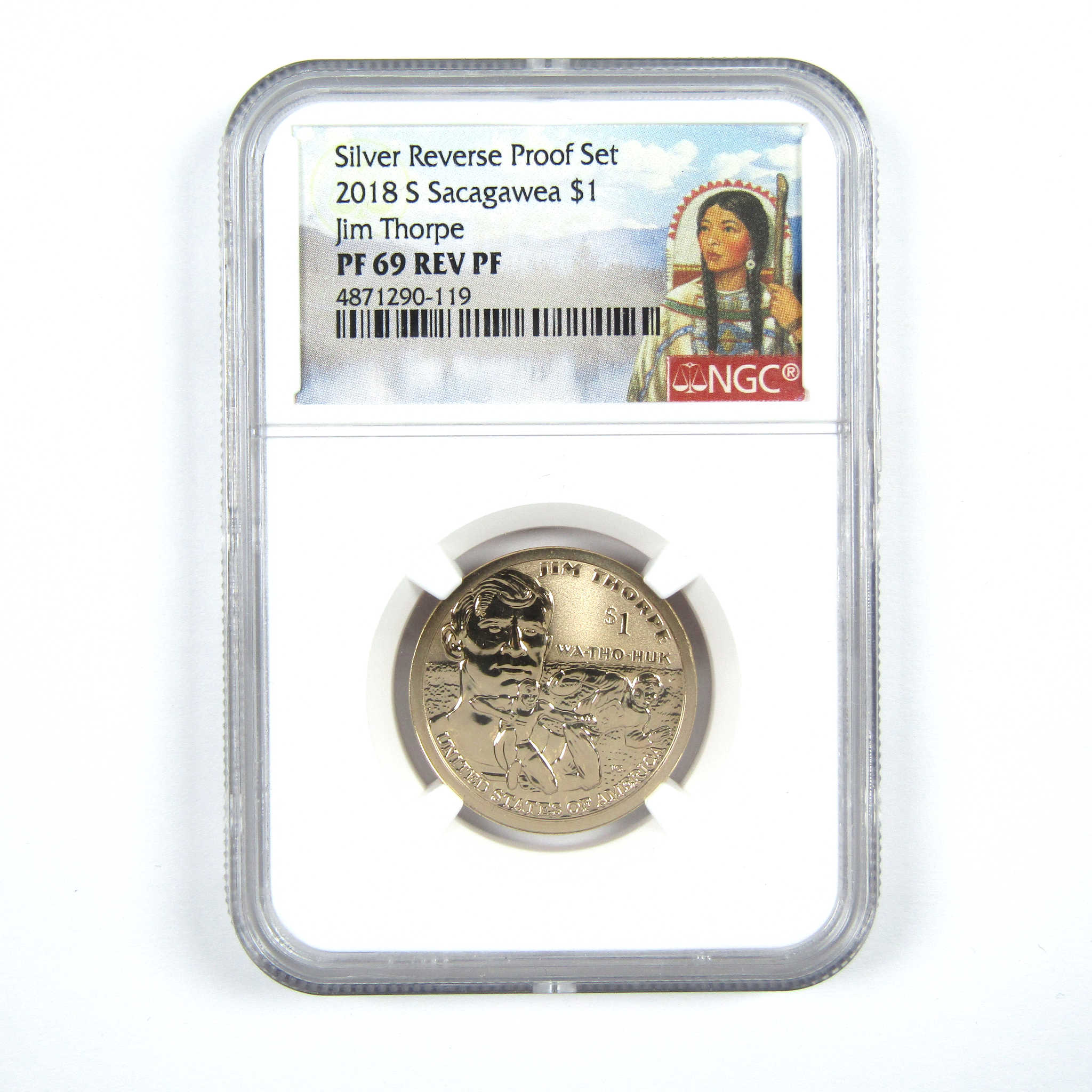 2018 S Jim Thorpe Native American Dollar PF 69 REV PF NGC SKU:CPC6132