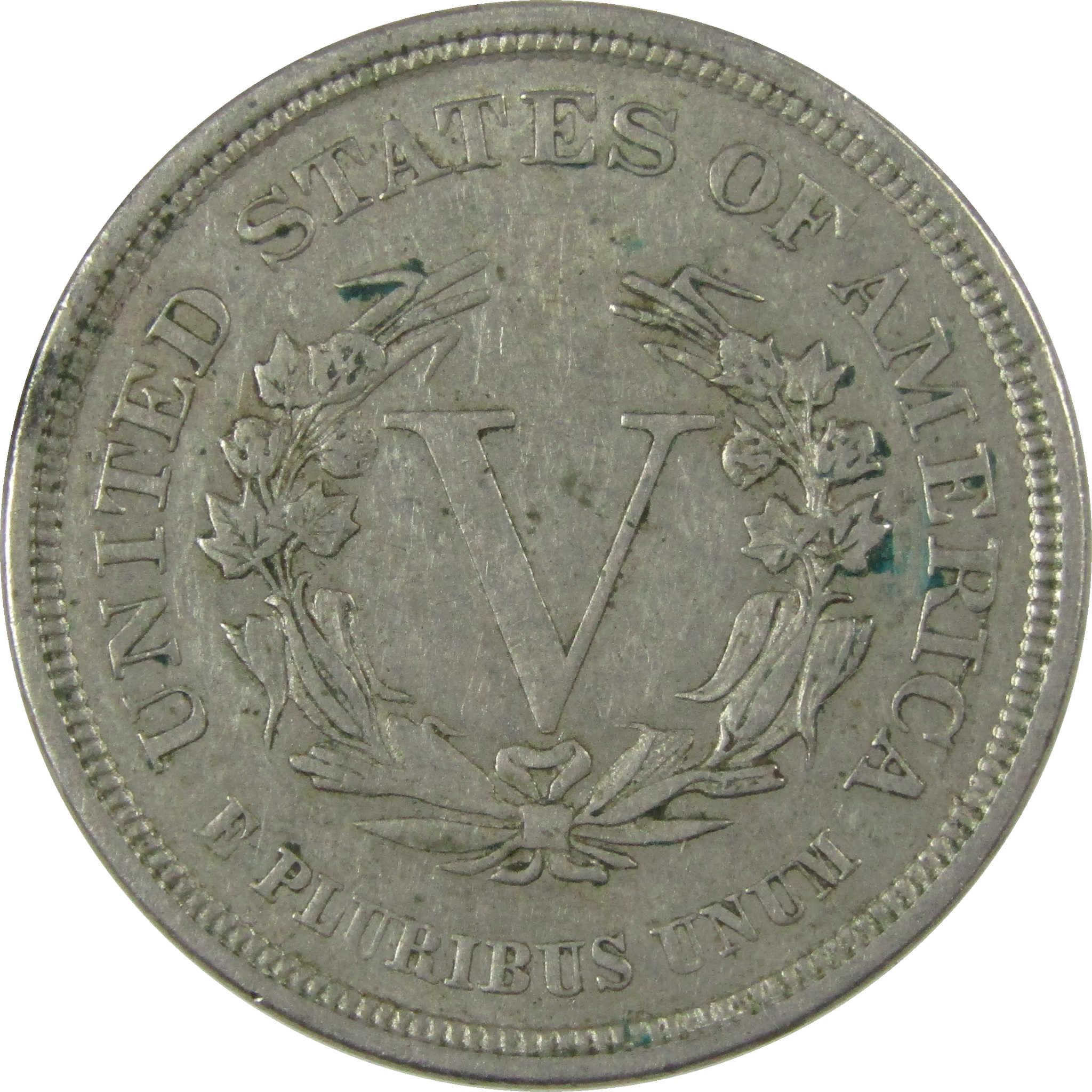 1883 No Cents Liberty Head V Nickel XF EF Extremely Fine SKU:I26985