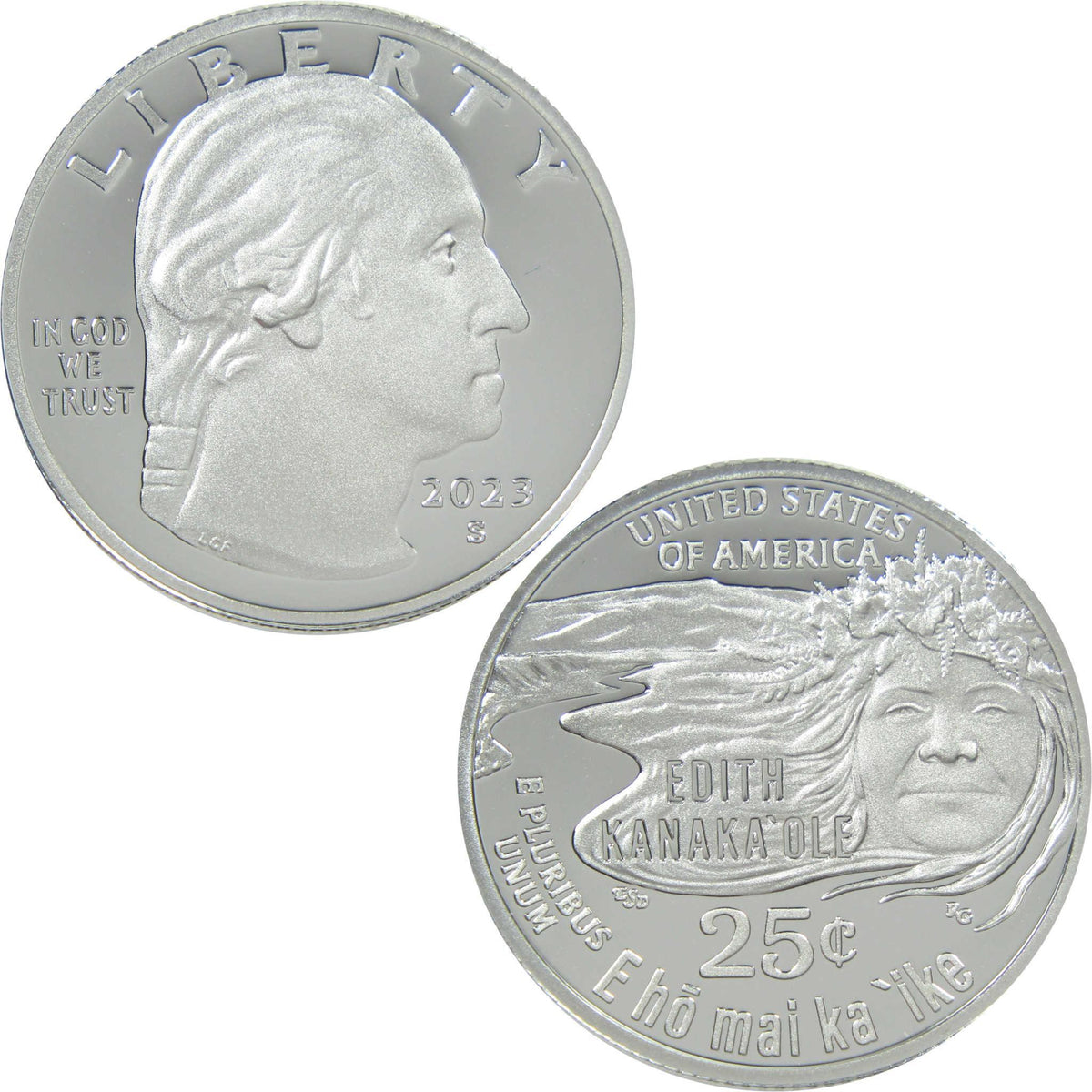 2023 S Edith Kanaka'ole American Women Silver Quarter Proof 25c Coin