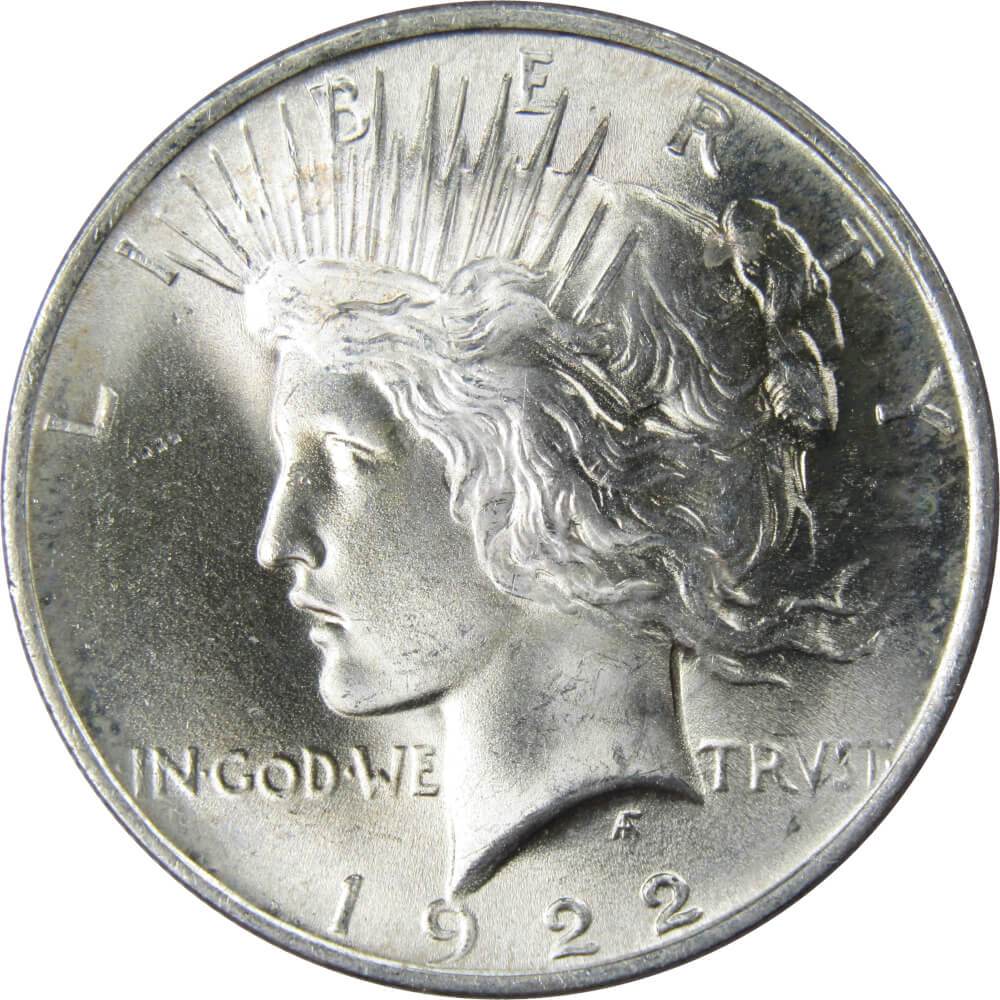 1922 Peace Silver Dollar Uncirculated Mint State $1 Coin Collectible