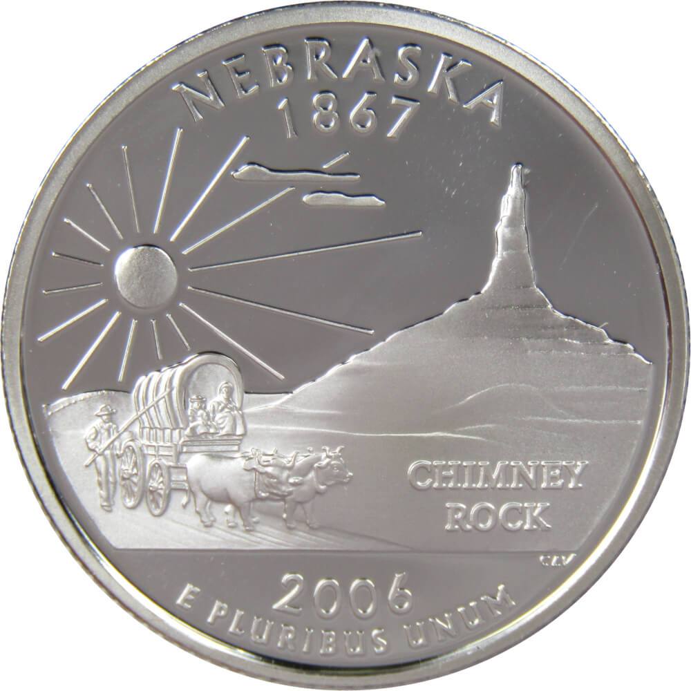 2006 S Nebraska State Silver Quarter Proof 25c Coin Collectible