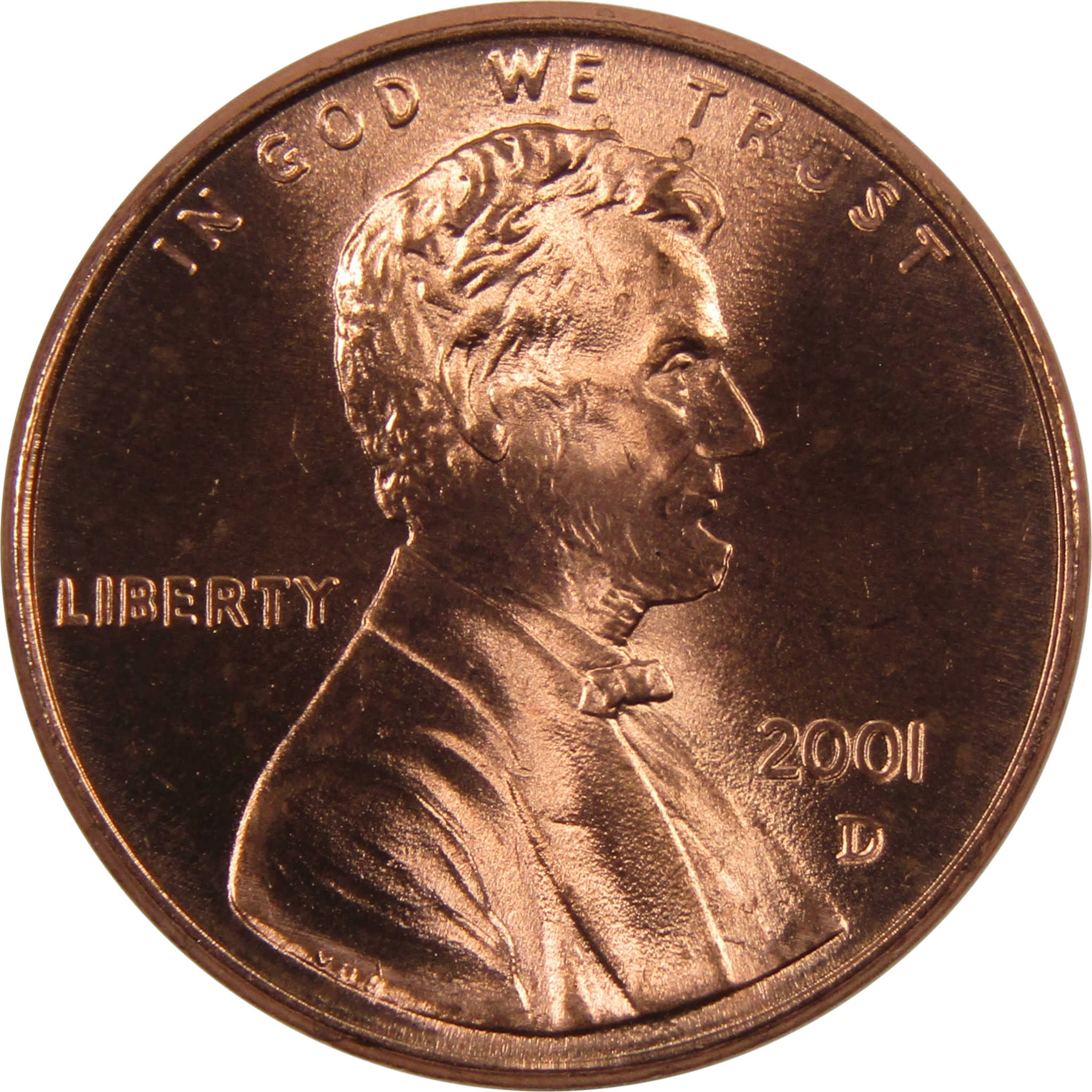 2001 D Lincoln Memorial Cent BU Uncirculated Penny 1c Coin
