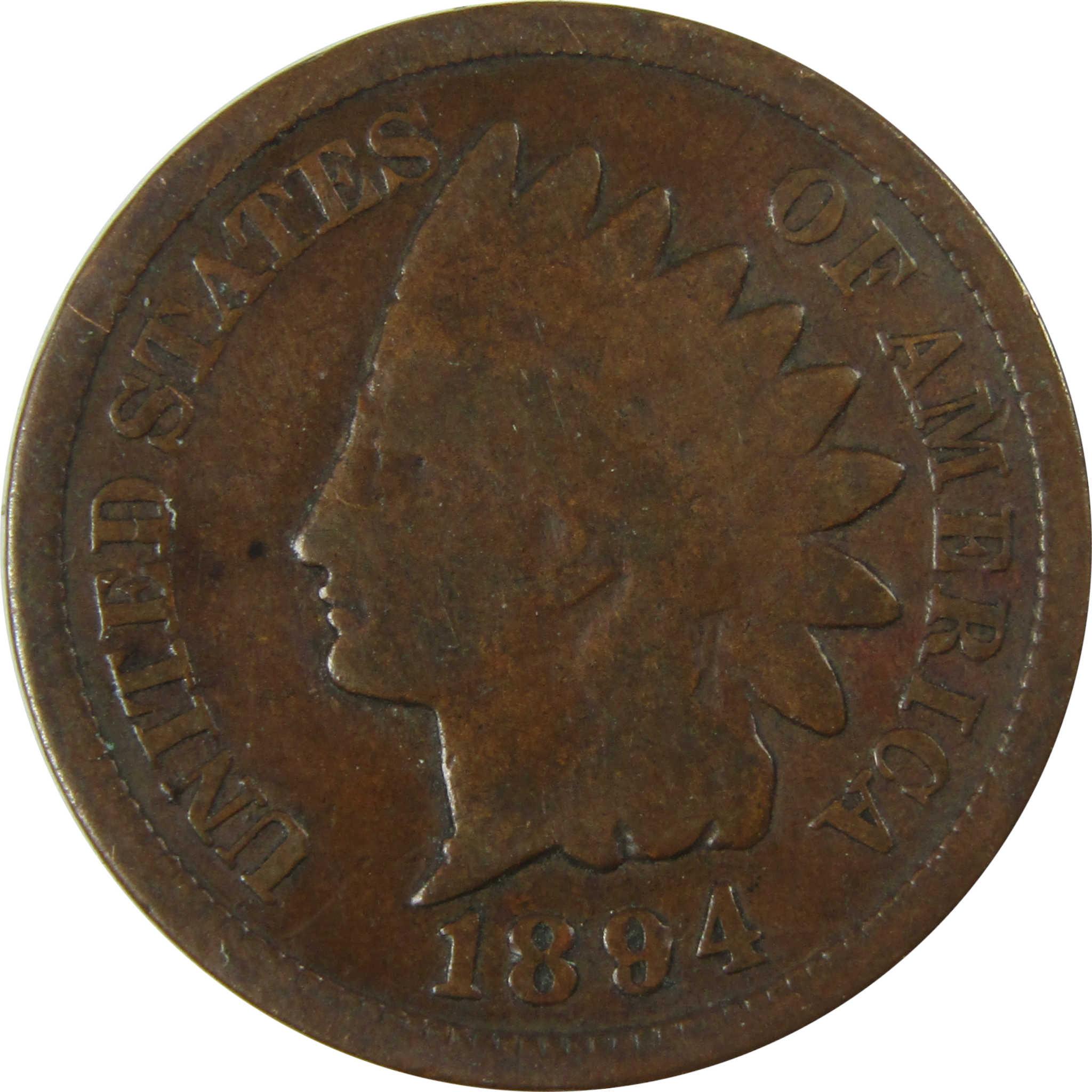1894 Indian Head Cent G Good Penny 1c Coin Collectible SKU:I26555