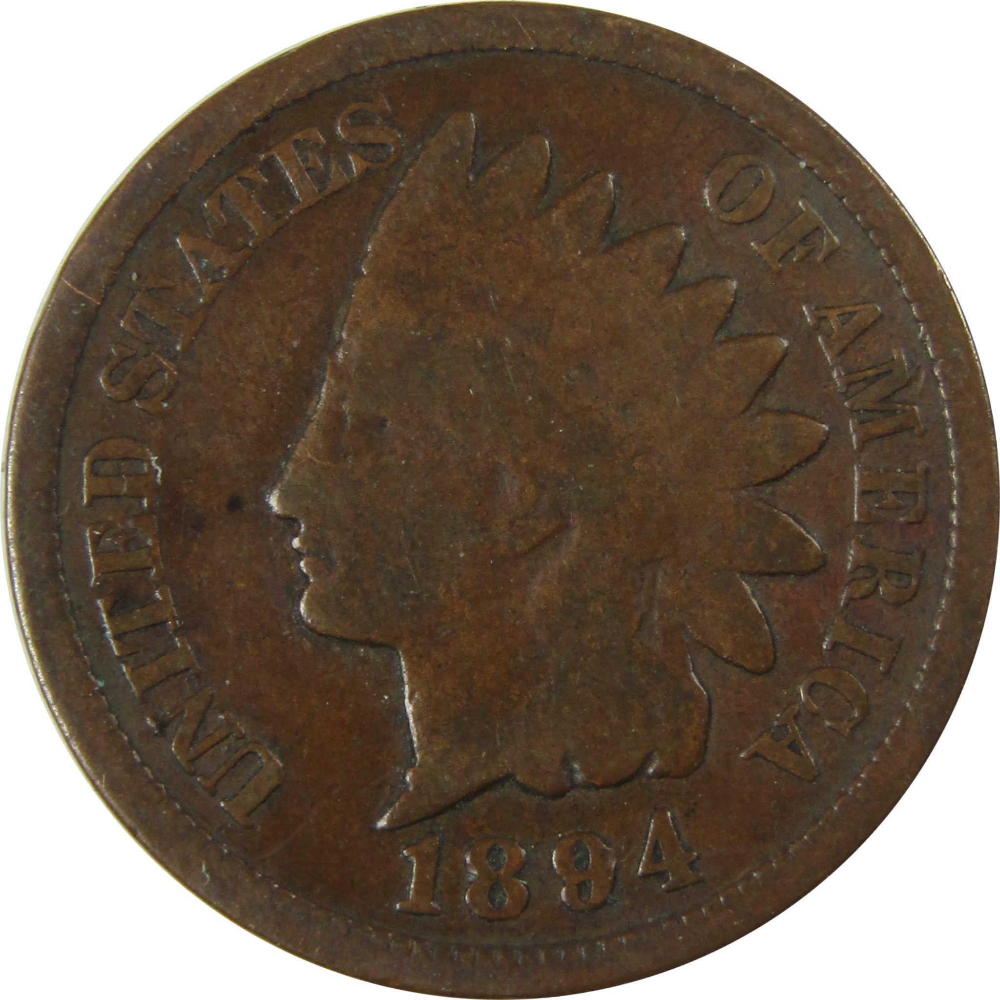 1894 Indian Head Cent G Good Penny 1c Coin Collectible SKU:I26555