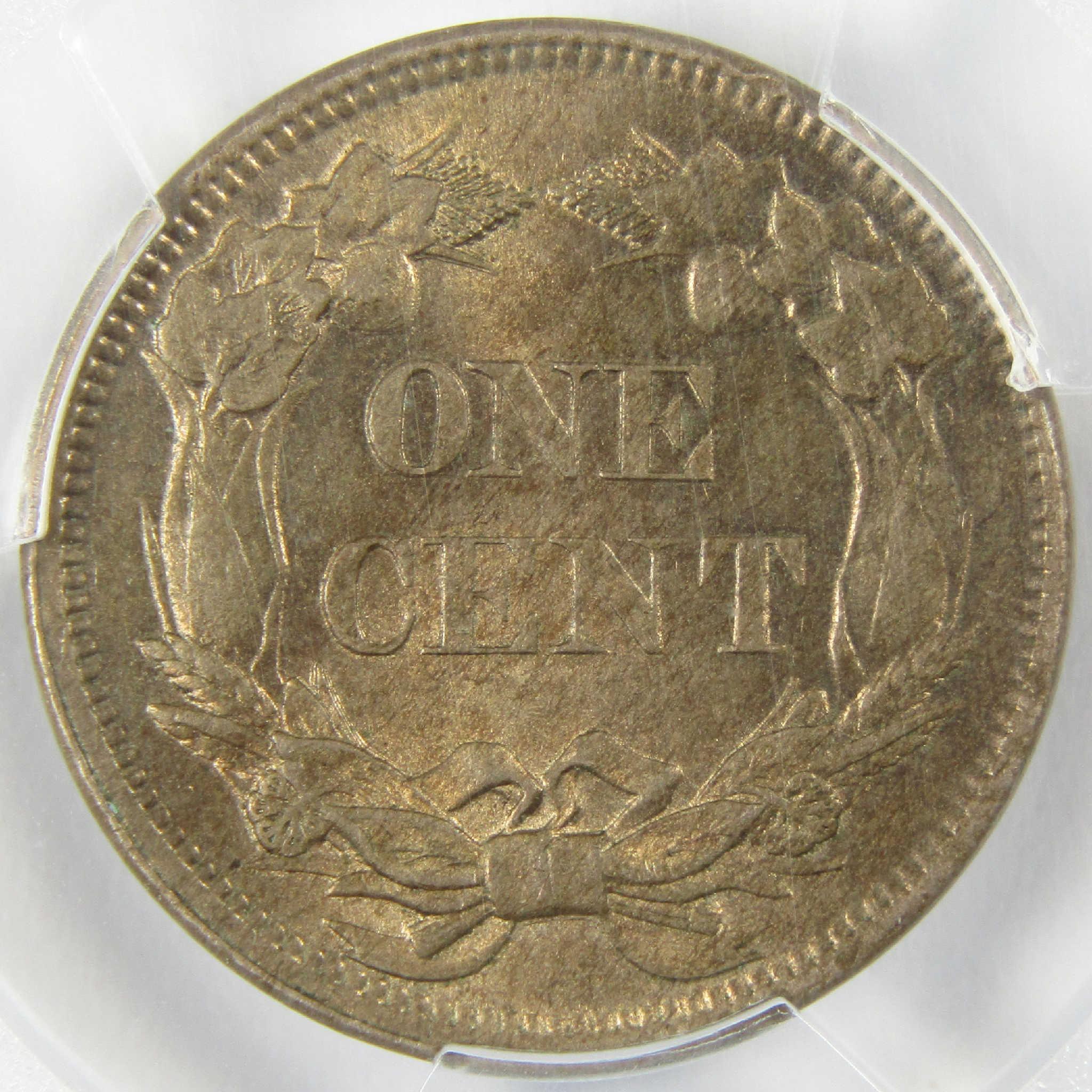 1858 Small Letters Flying Eagle Cent MS 62 PCGS CAC Penny 1c Coin