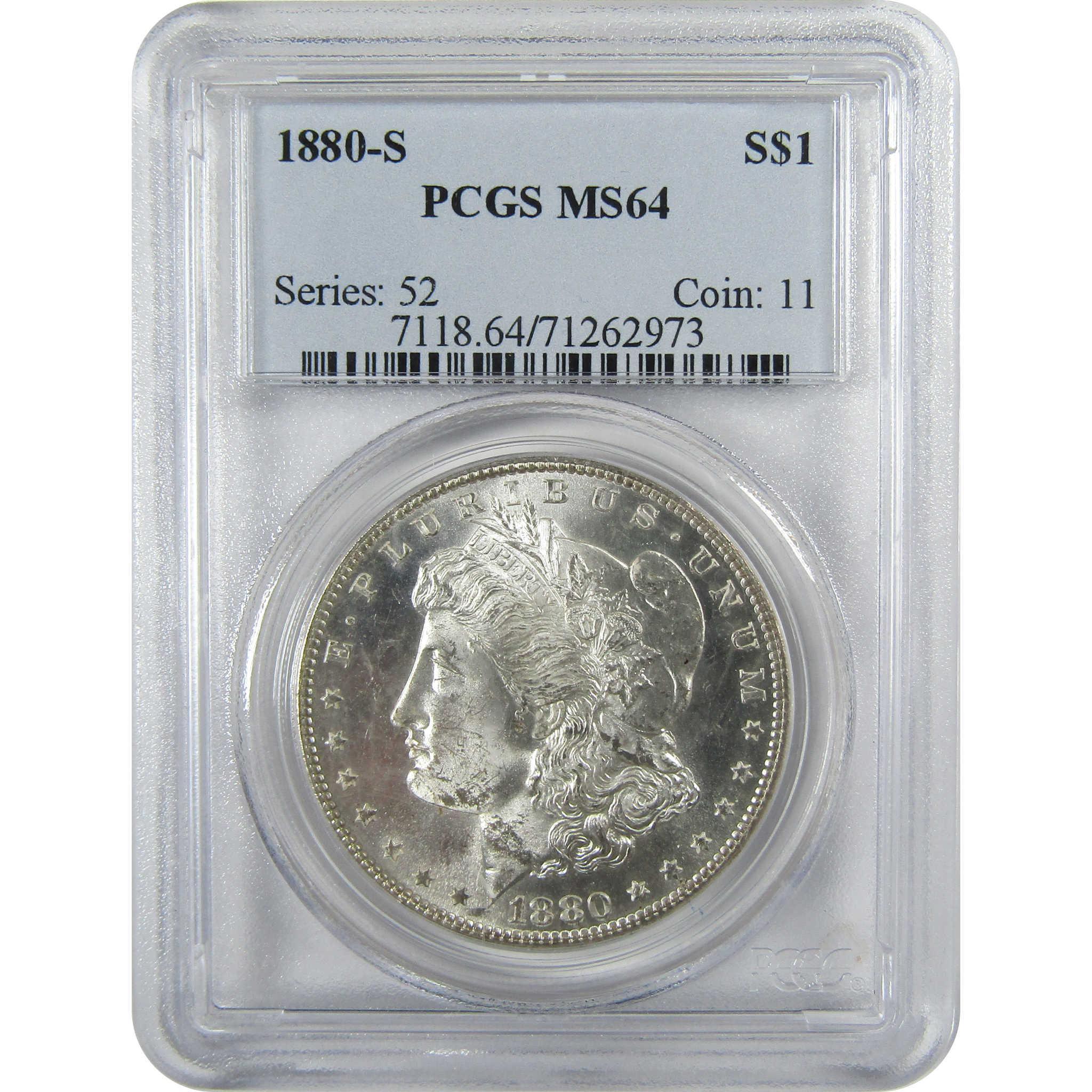 1880 S Morgan Silver Dollar MS 64 PCGS Struck Through Error SKU:CP107 - Morgan coin - Morgan silver dollar - Morgan silver dollar for sale - Profile Coins & Collectibles