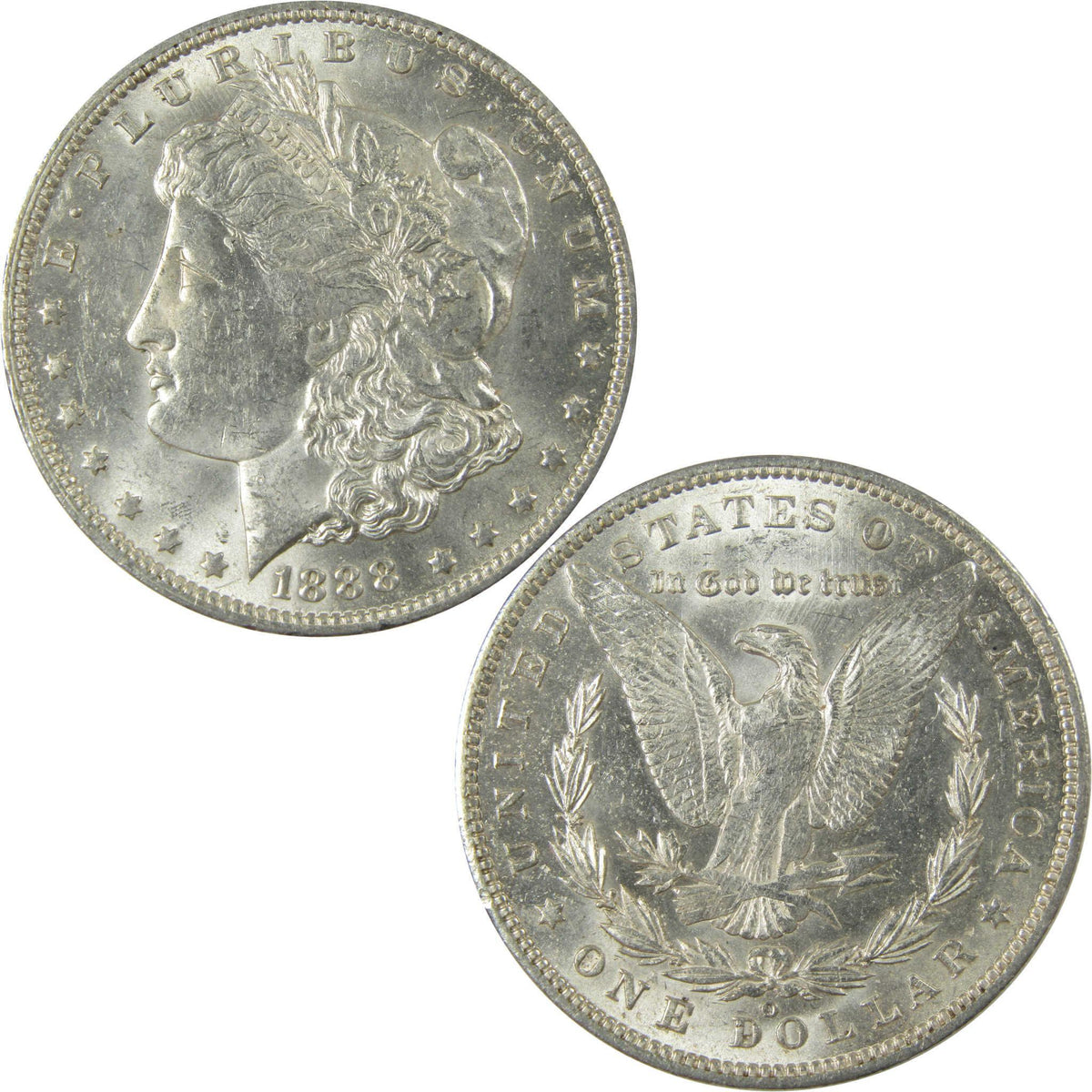 1888 O Morgan Silver Dollar Uncirculated Mint State $1 Coin SKU:I25891 - Morgan coin - Morgan silver dollar - Morgan silver dollar for sale - Profile Coins & Collectibles