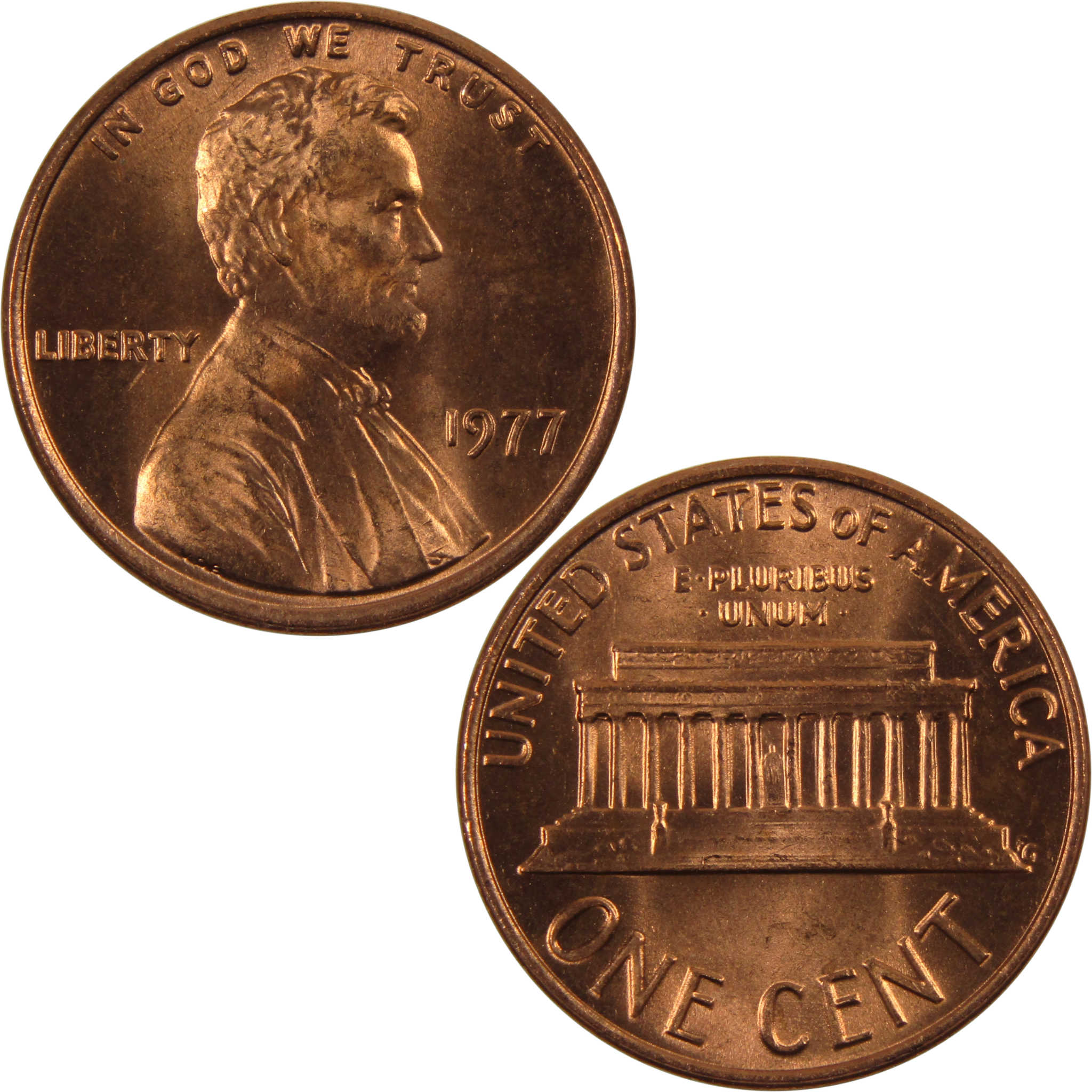 1977 Lincoln Memorial Cent BU Uncirculated Penny 1c Coin