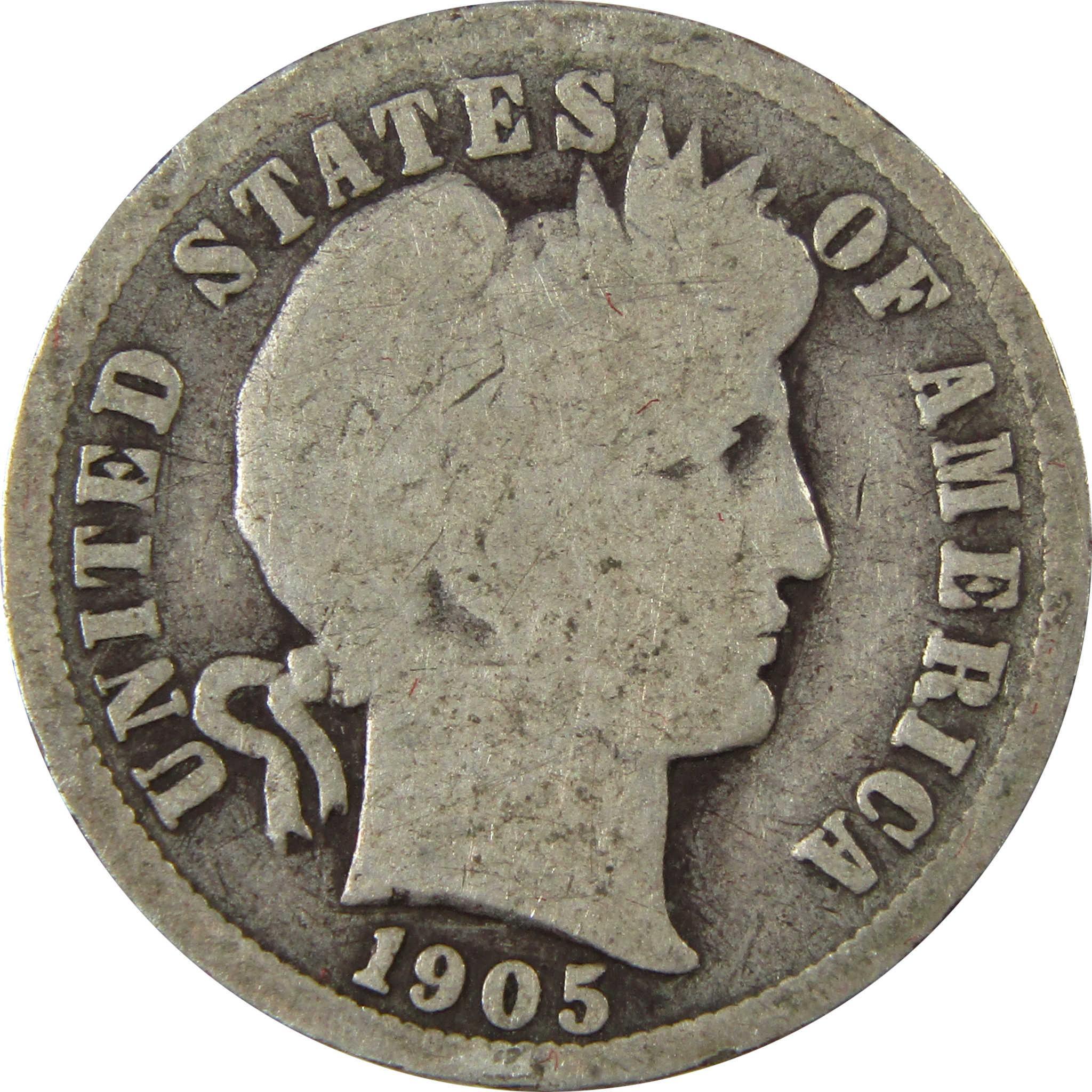 1905 O Micro O Barber Silver Dime G Good 10c Coin SKU:I26634