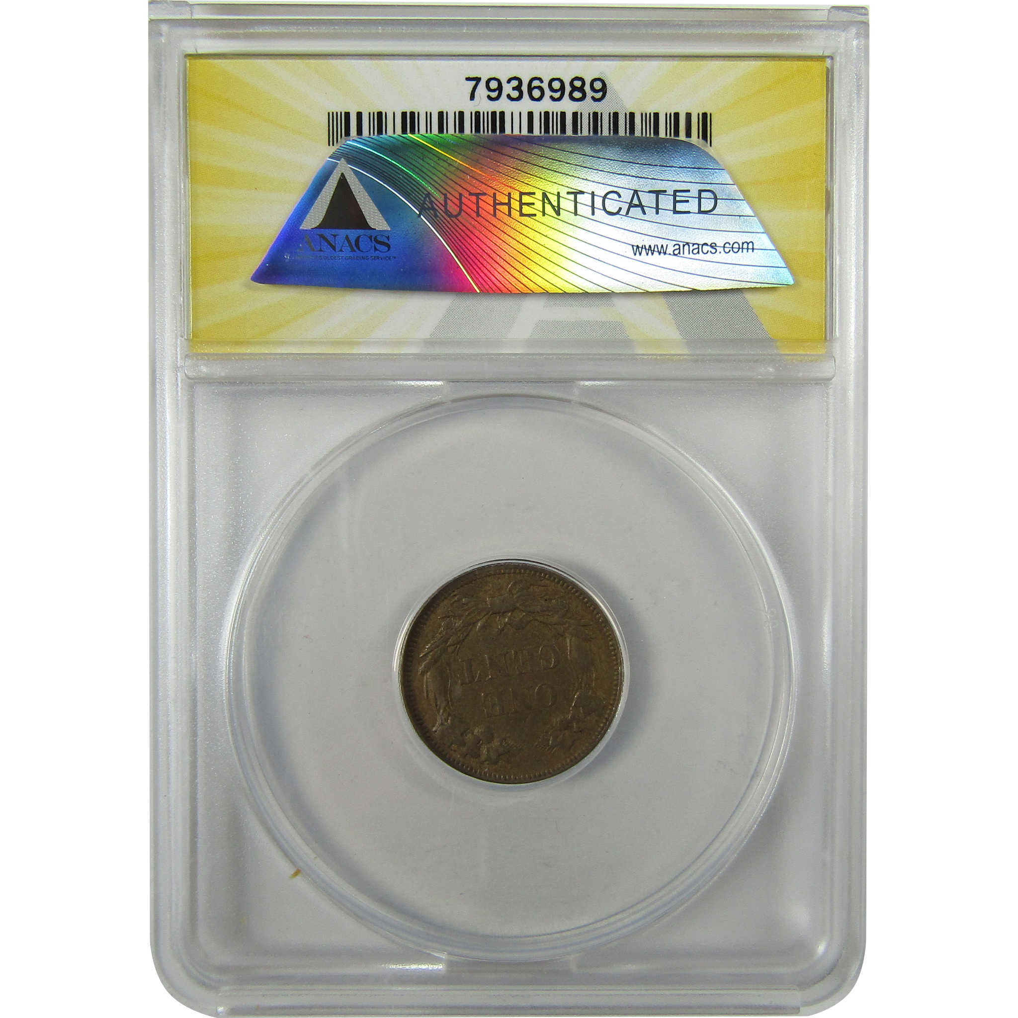 1858 Small Letters Flying Eagle Cent EF 45 ANACS Penny SKU:I27979